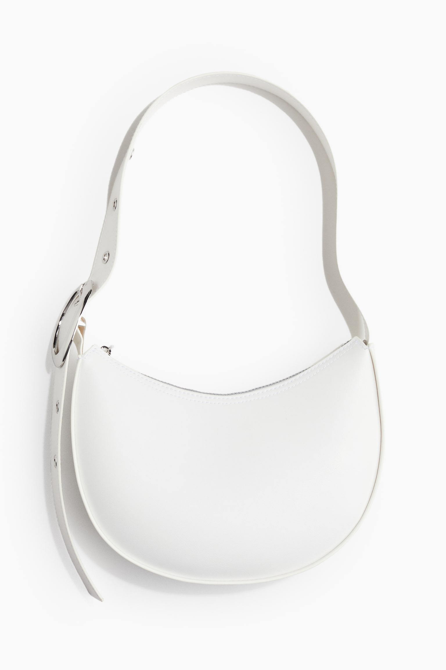 Coated shoulder bag - White/Black/Dark grey - 1