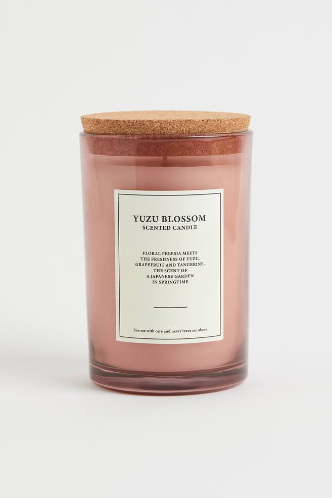 Large cork-lid scented candle - Pink/Yuzu Blossom/White/Sundried Linen/Beige/Sublime Patchouli/Dark green/Lemon Verde/dc - 1