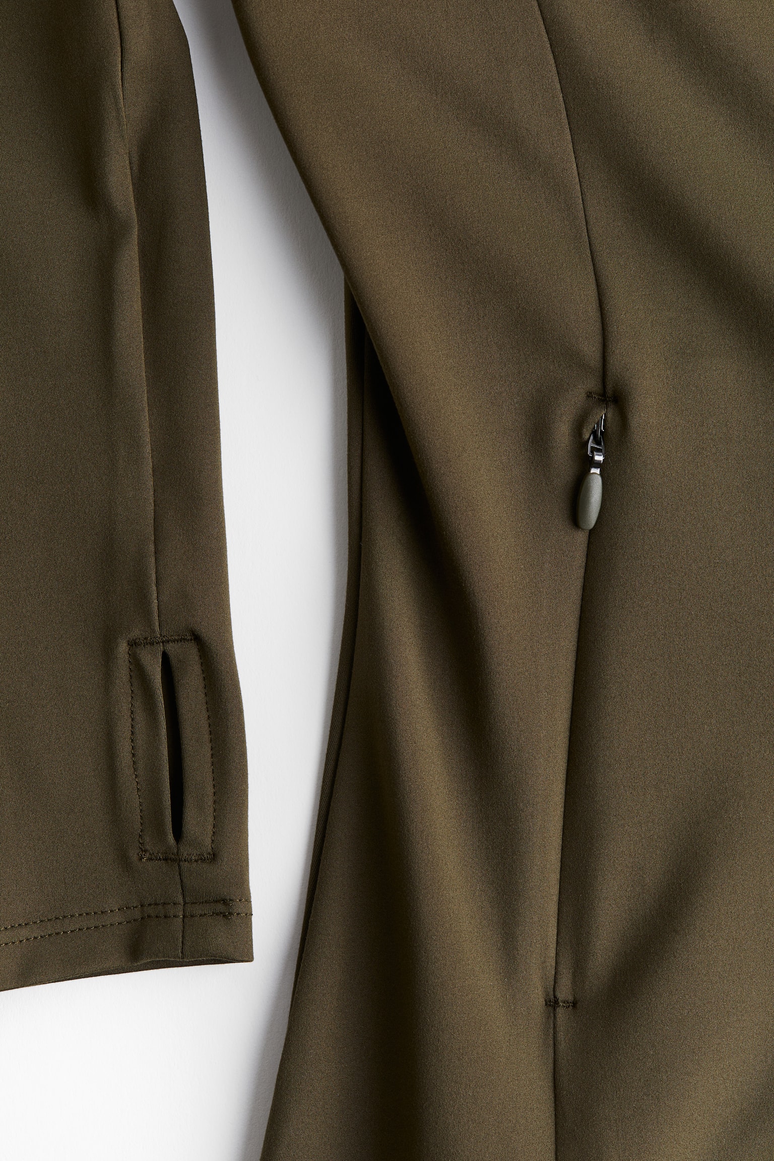 Zip-through sports jacket in SoftMove™ - Dark khaki green - 5