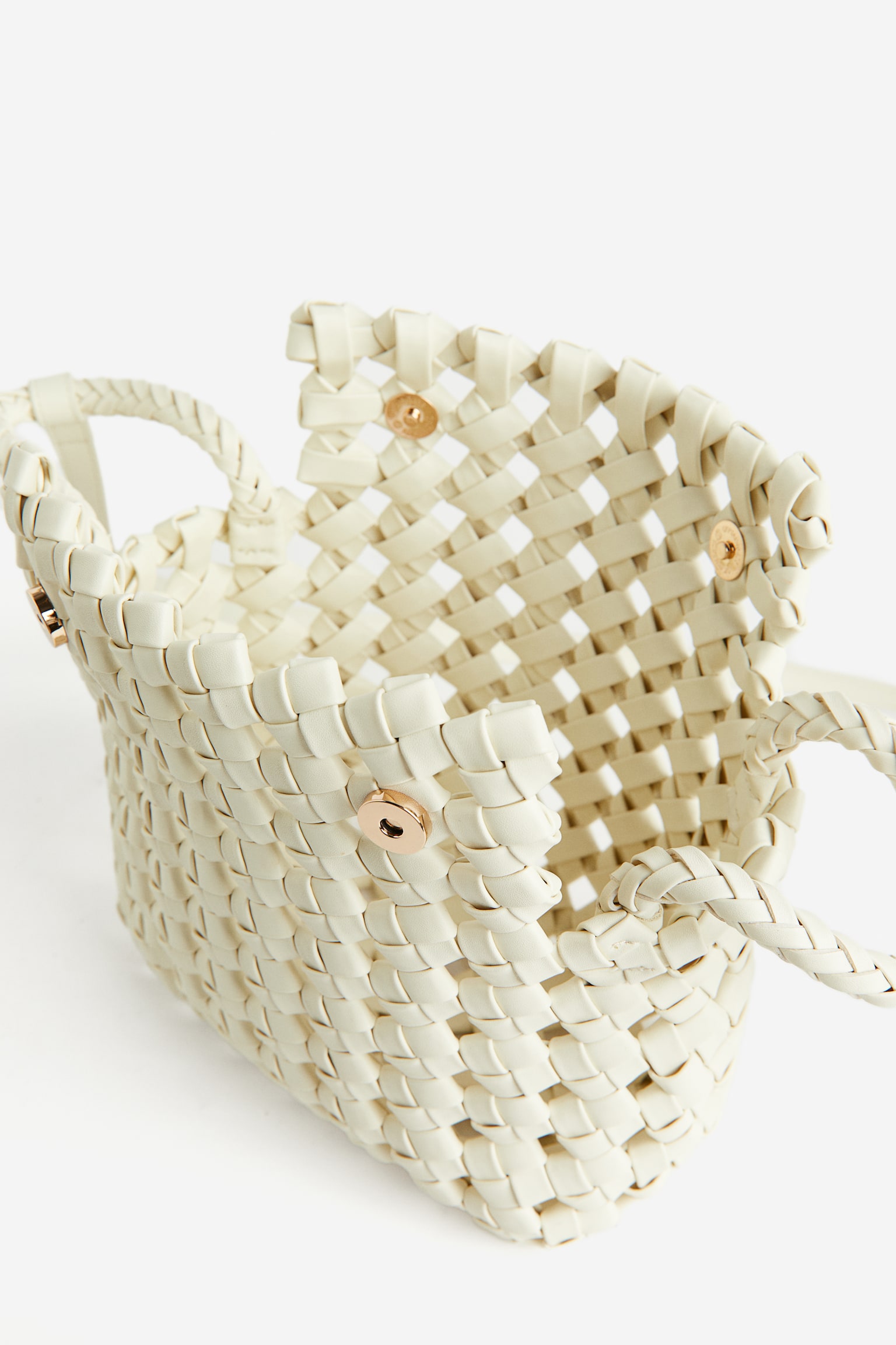 Braided Crossbody Bag - Pale yellow - 5