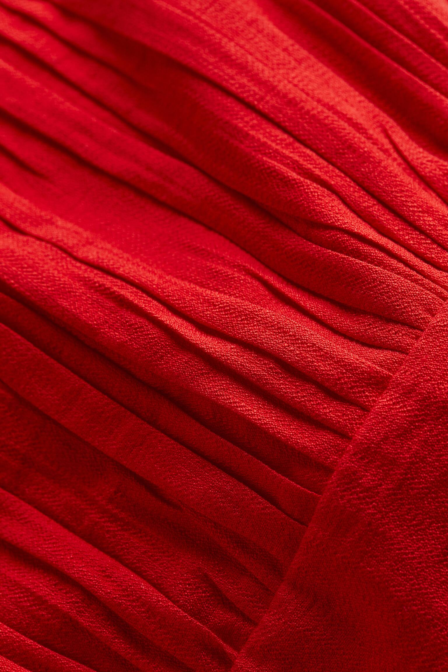 Váy vải crêpe - Màu đỏ sáng - 2