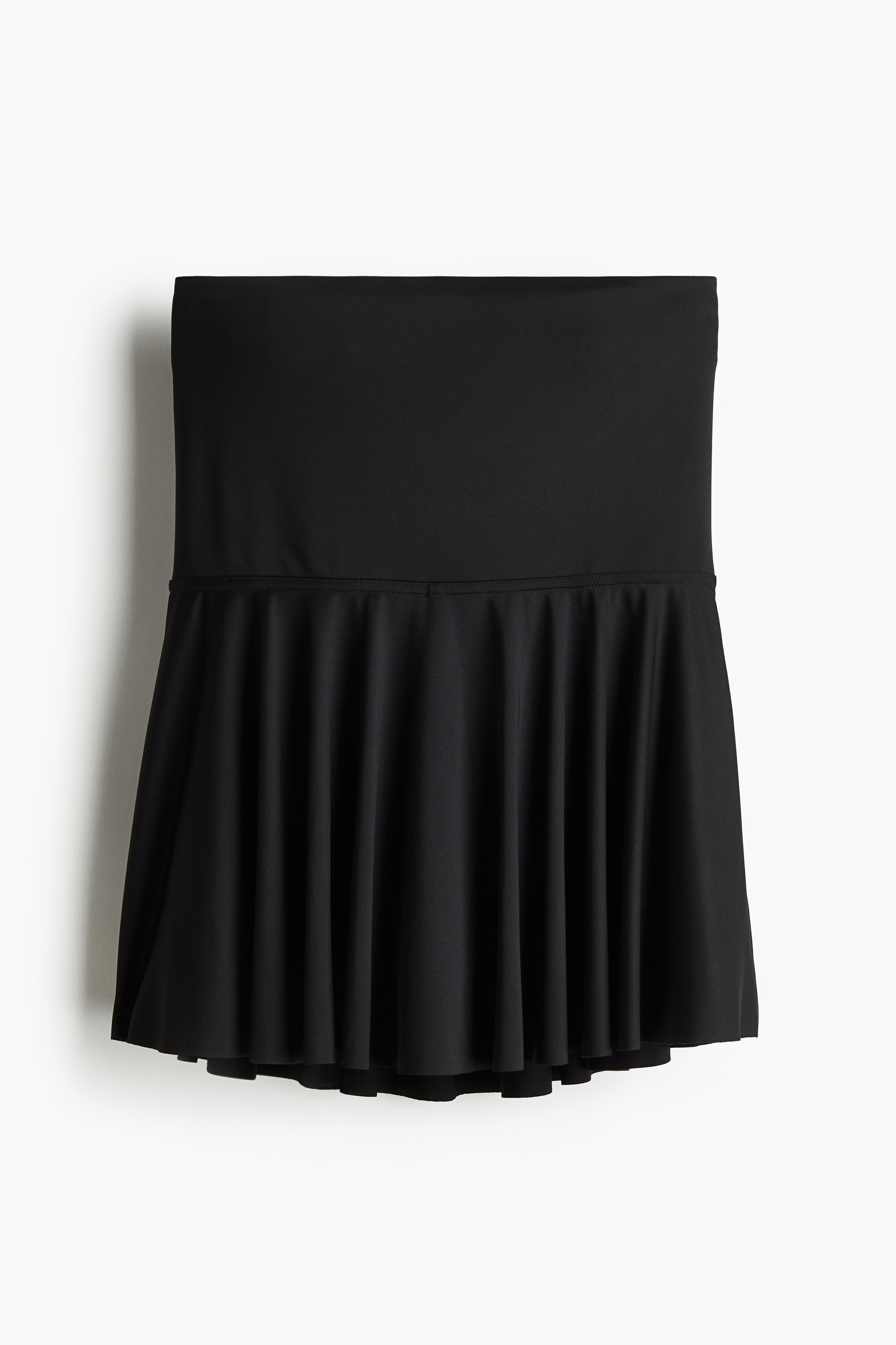 H&M Move - Ladies - Black Flared tennis skirt with DryMove™ - Size: XL