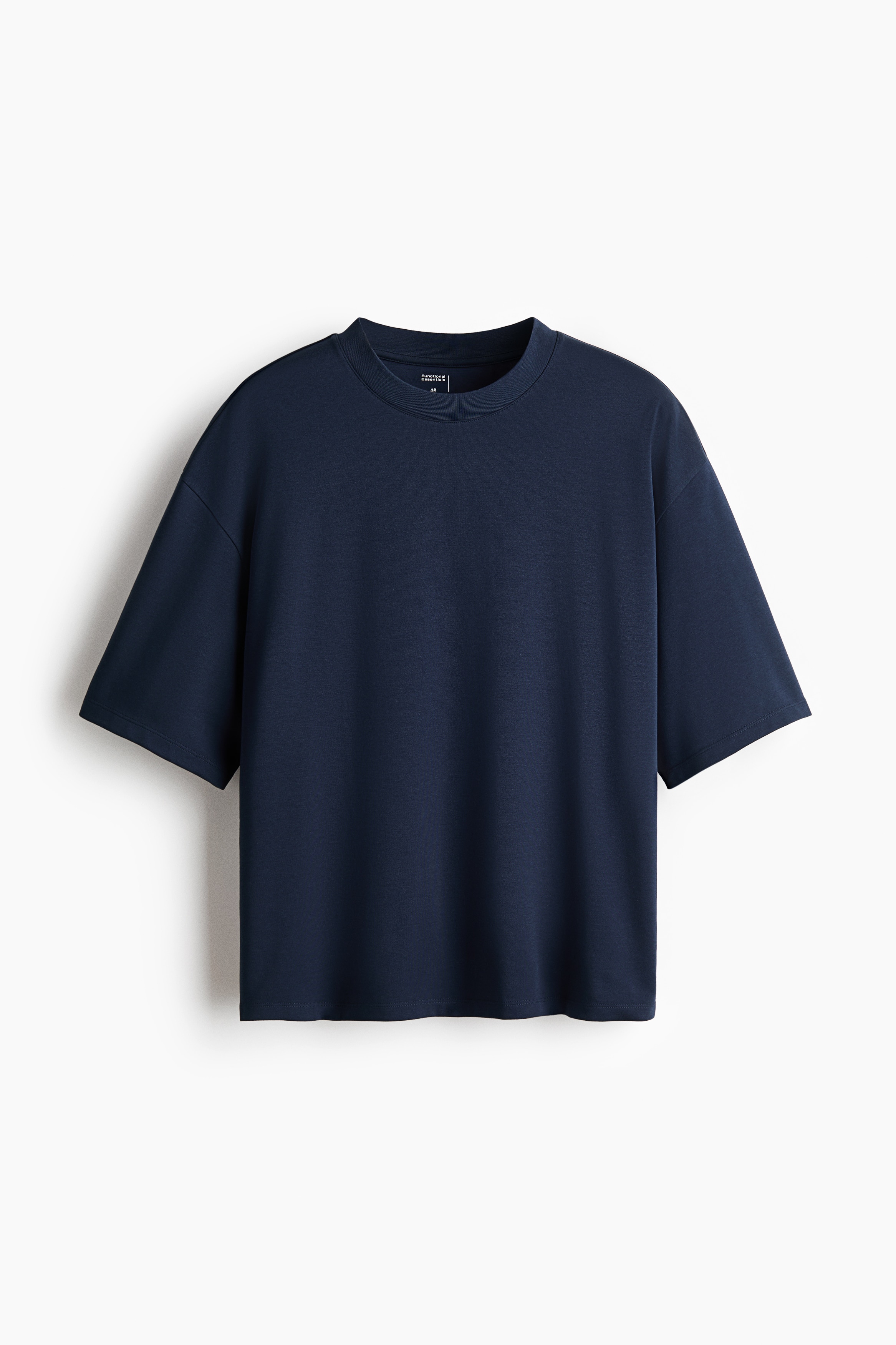 T-shirt Cooling Oversize Fit - Blu scuro/Bianco