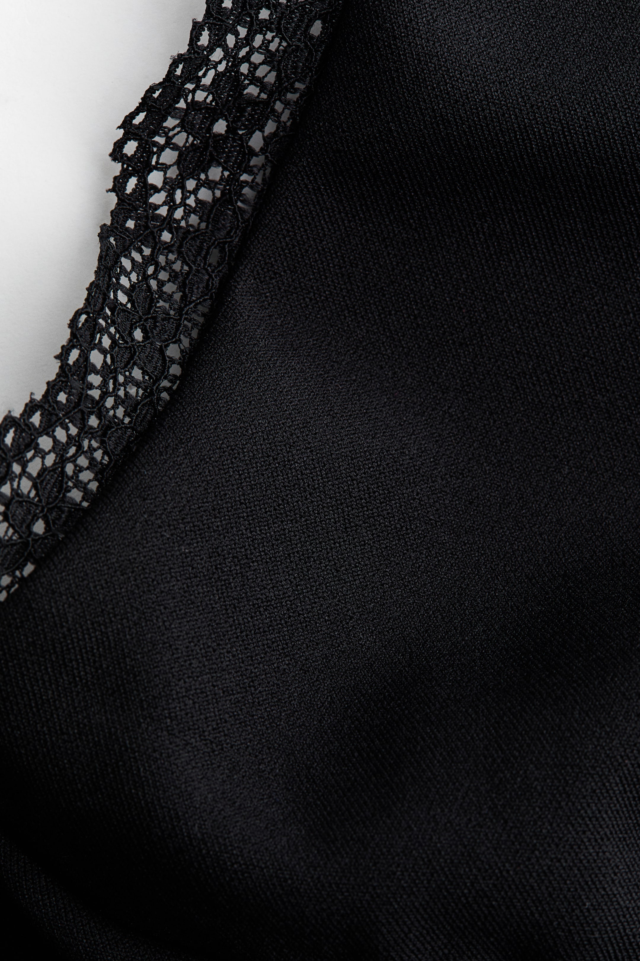 Lace-Trimmed Halterneck Bodysuit
