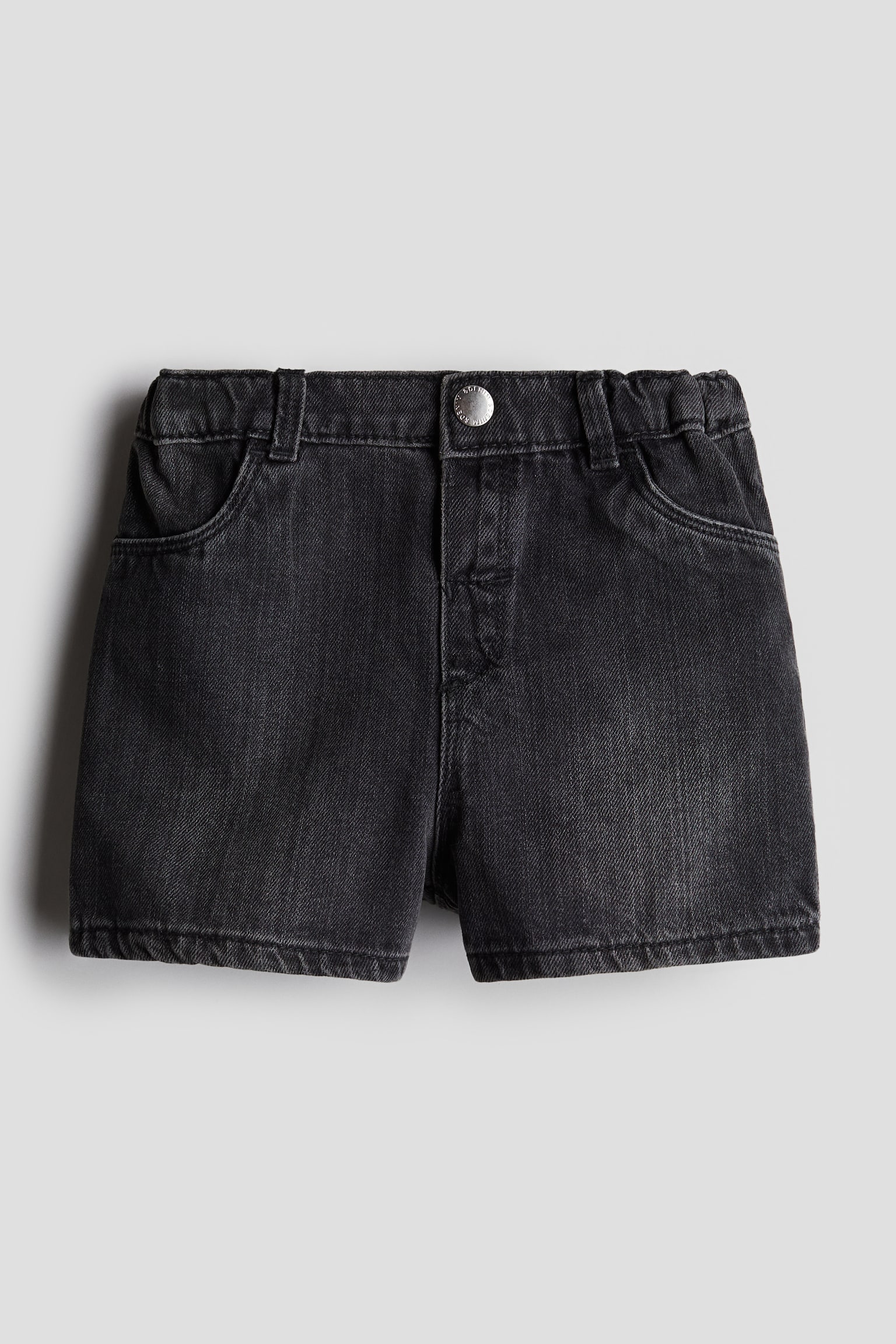 Denim Shorts - Dark grey/Light denim blue/White - 1