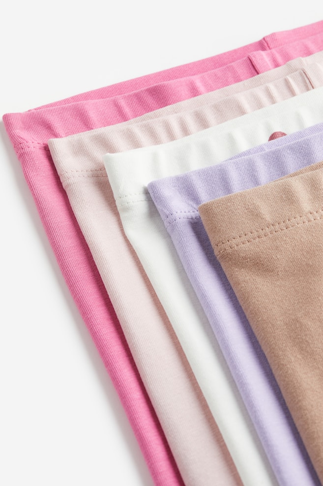 5-pack jersey leggings - Pink/Lilac/Beige/Navy blue/Floral/Dark beige-pink/Leopard print/Grey marl/Dark grey/dc/dc/dc/dc/dc/dc/dc - 2