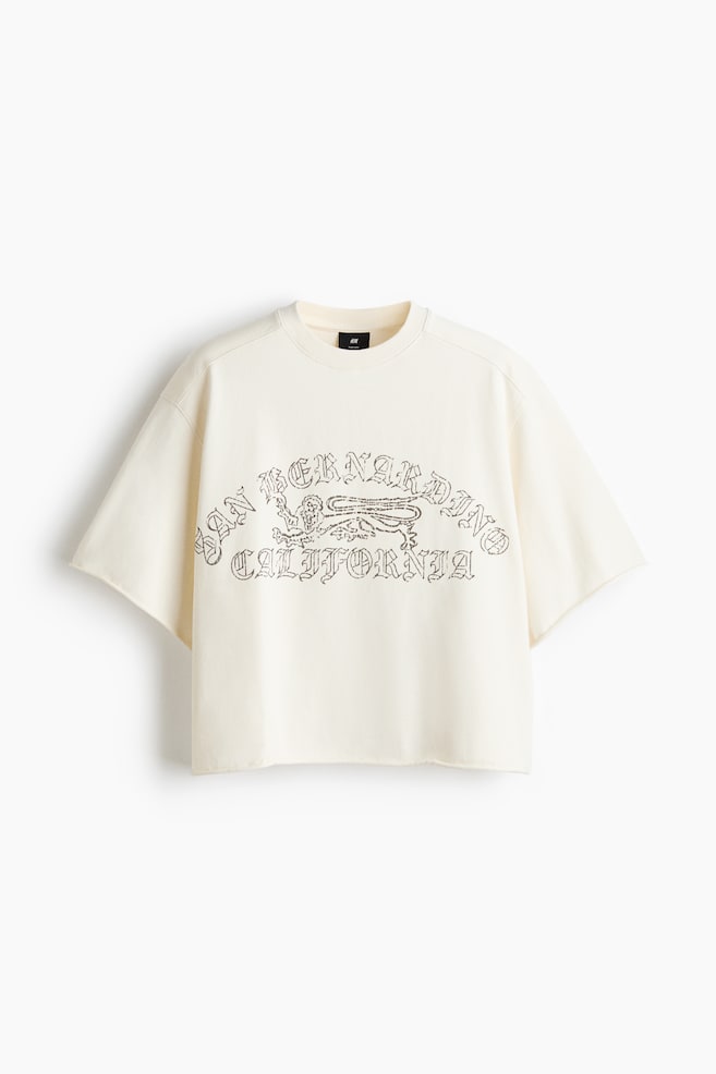 Oversized Printed Cotton T-Shirt - Cream/San Bernardino/Black/Las Vegas/Cream/Las Vegas/Dark dusty blue/Uncut Gym 247/Cream/Athletic Dept./Washed black/Westcoast - 1