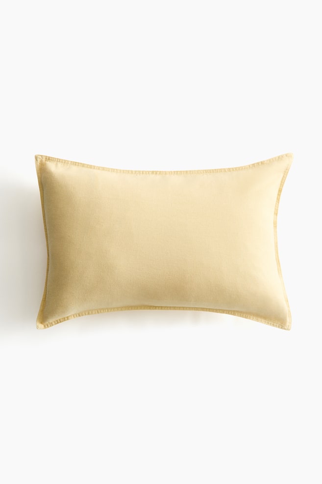 Linen-blend cushion cover - Light yellow/Mole/Beige/Light dusty pink/Dark brown/Dark khaki green/Light dusty blue/White/Sage green/Light brown/White/Orange/Blue - 1