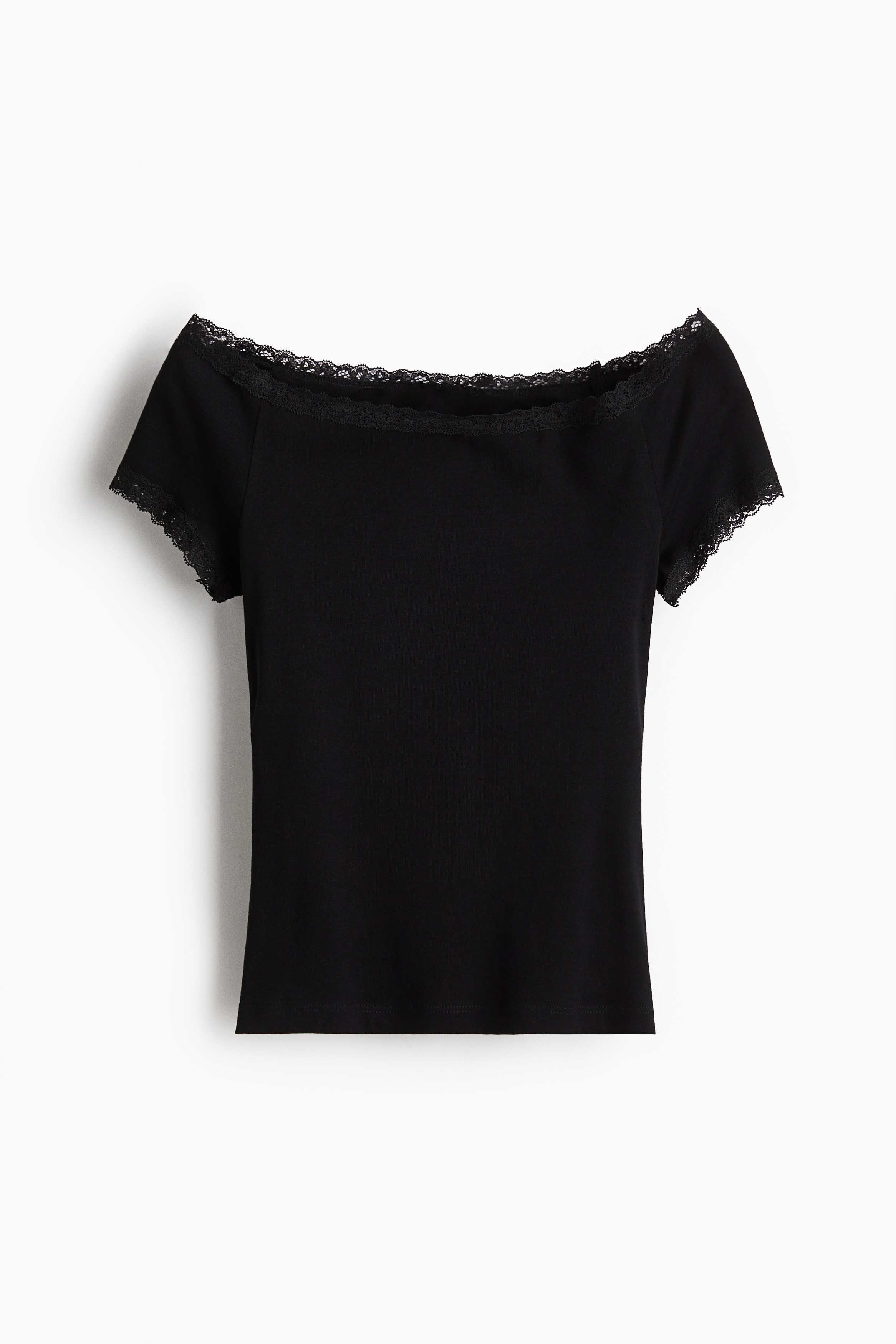 トップス S lace trim off shoulder tops black KKG Womens Sexy Cold Shoulder Tops, Casual Off Shoulder