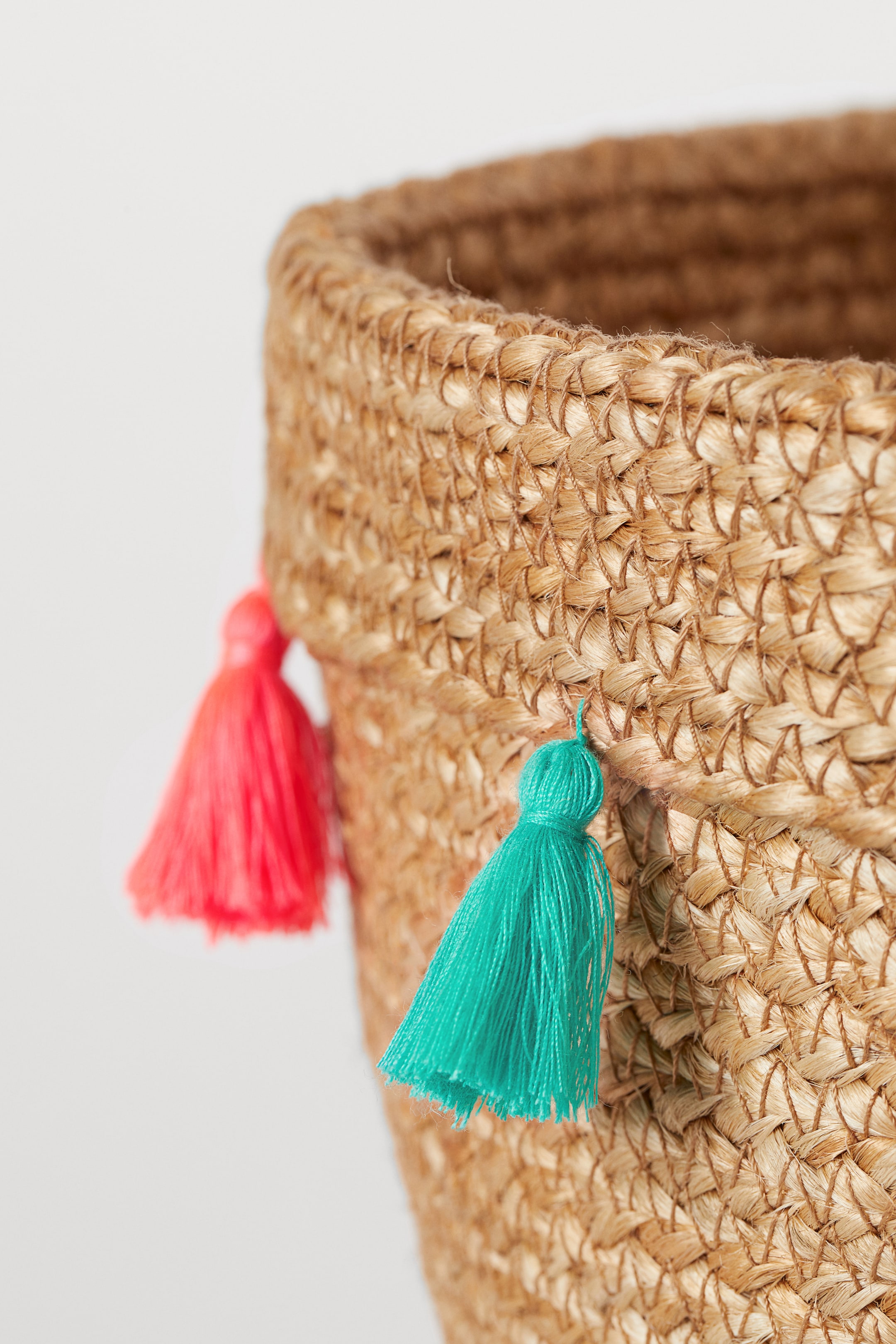 View larger image: Tasselled storage basket - Beige/Jute - Home All | H&M IE 2