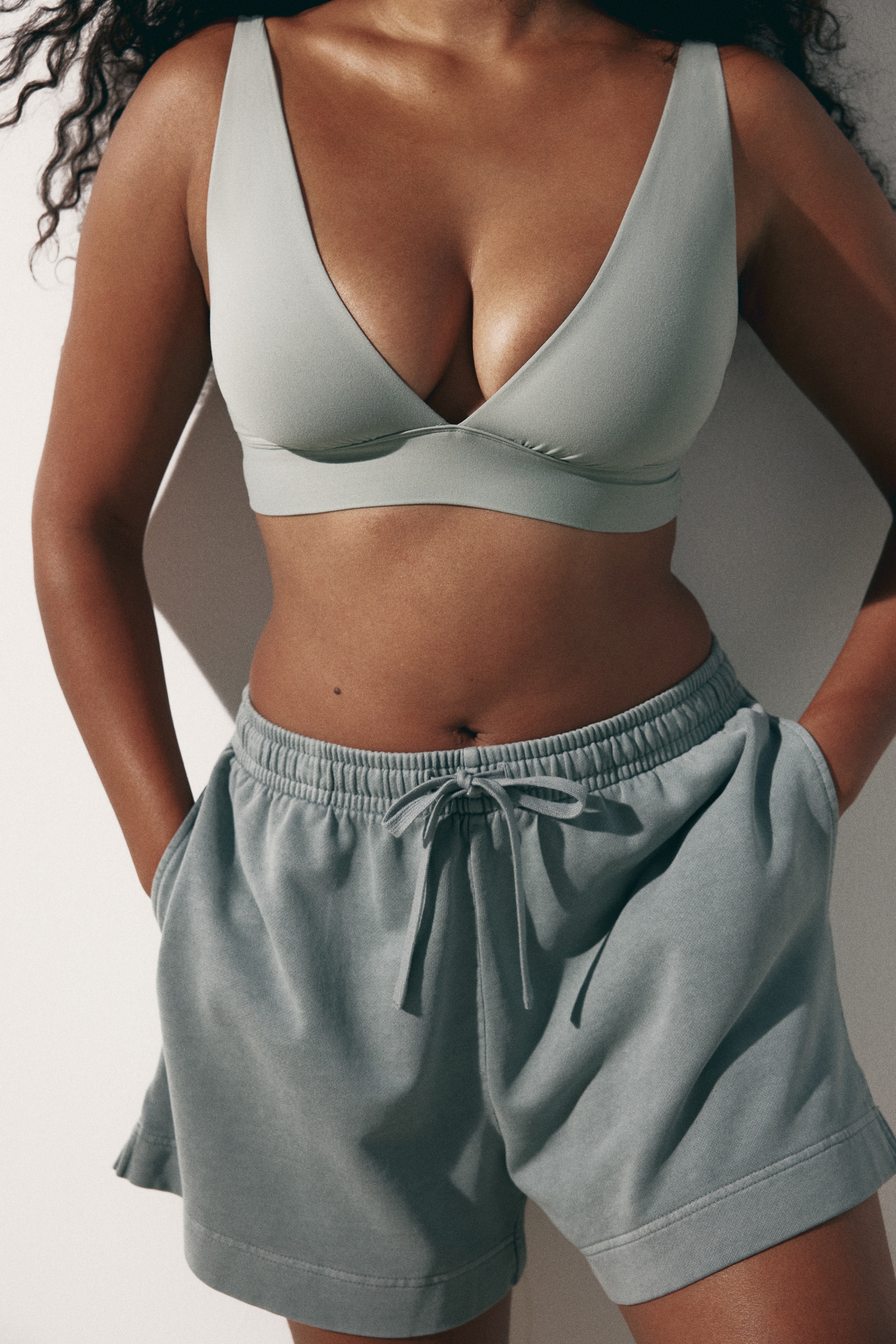 Padded soft microfibre bra