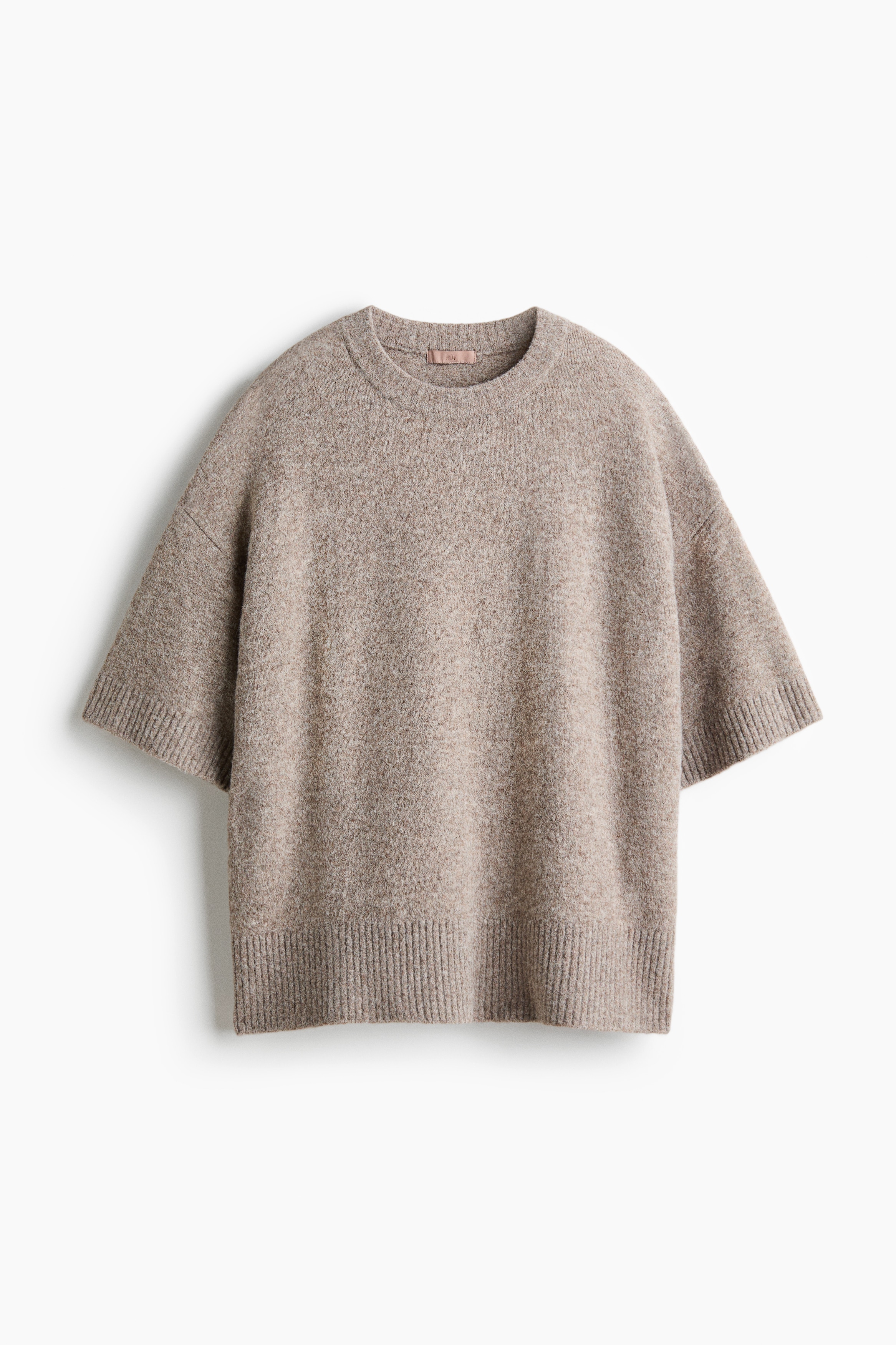 Knitted T-shirt - Mole marl/Burgundy/Light beige/Navy blue/Dark brown