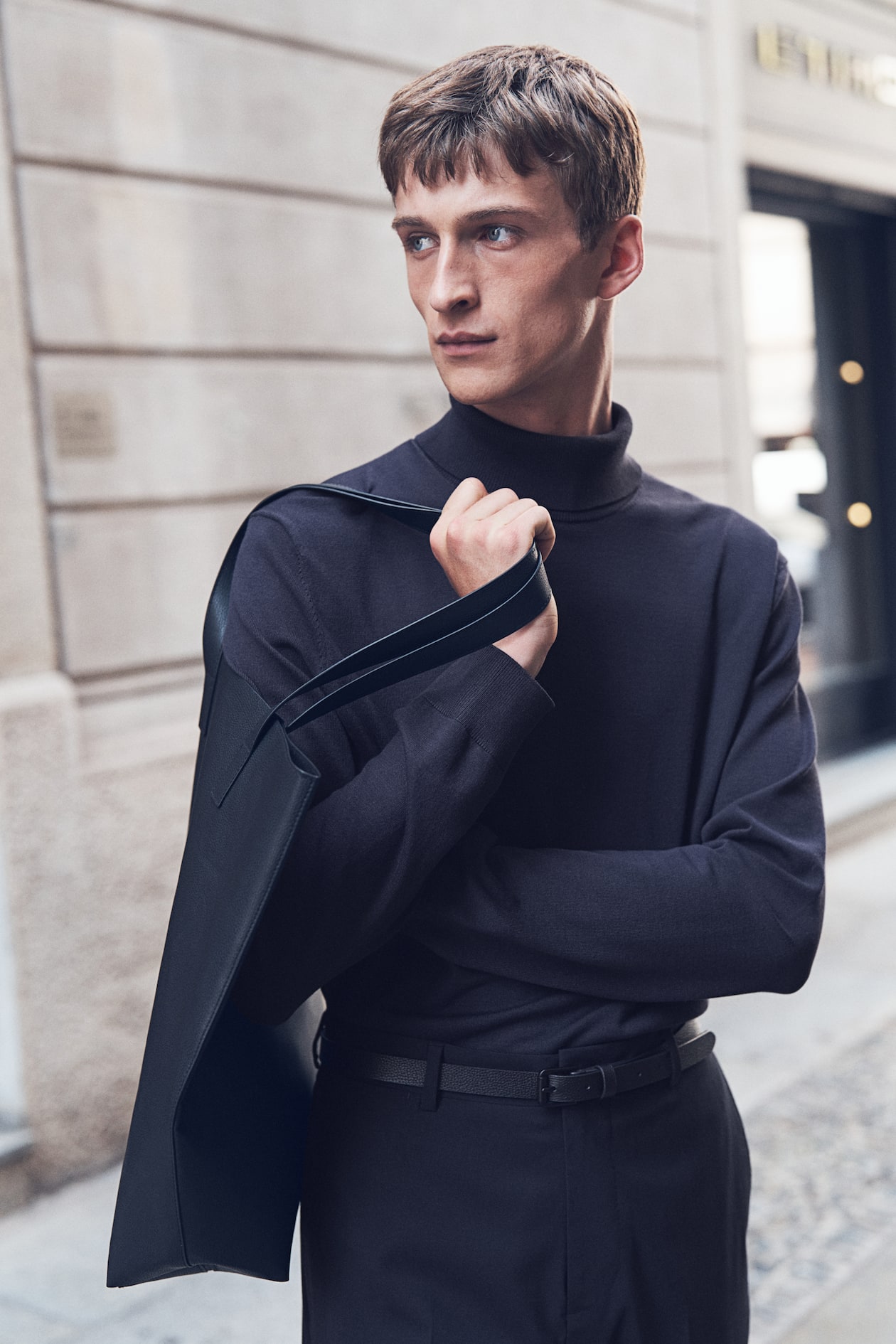 Neck Feinstrick Rollkragen Herren Rollkragenpullover Eleganter