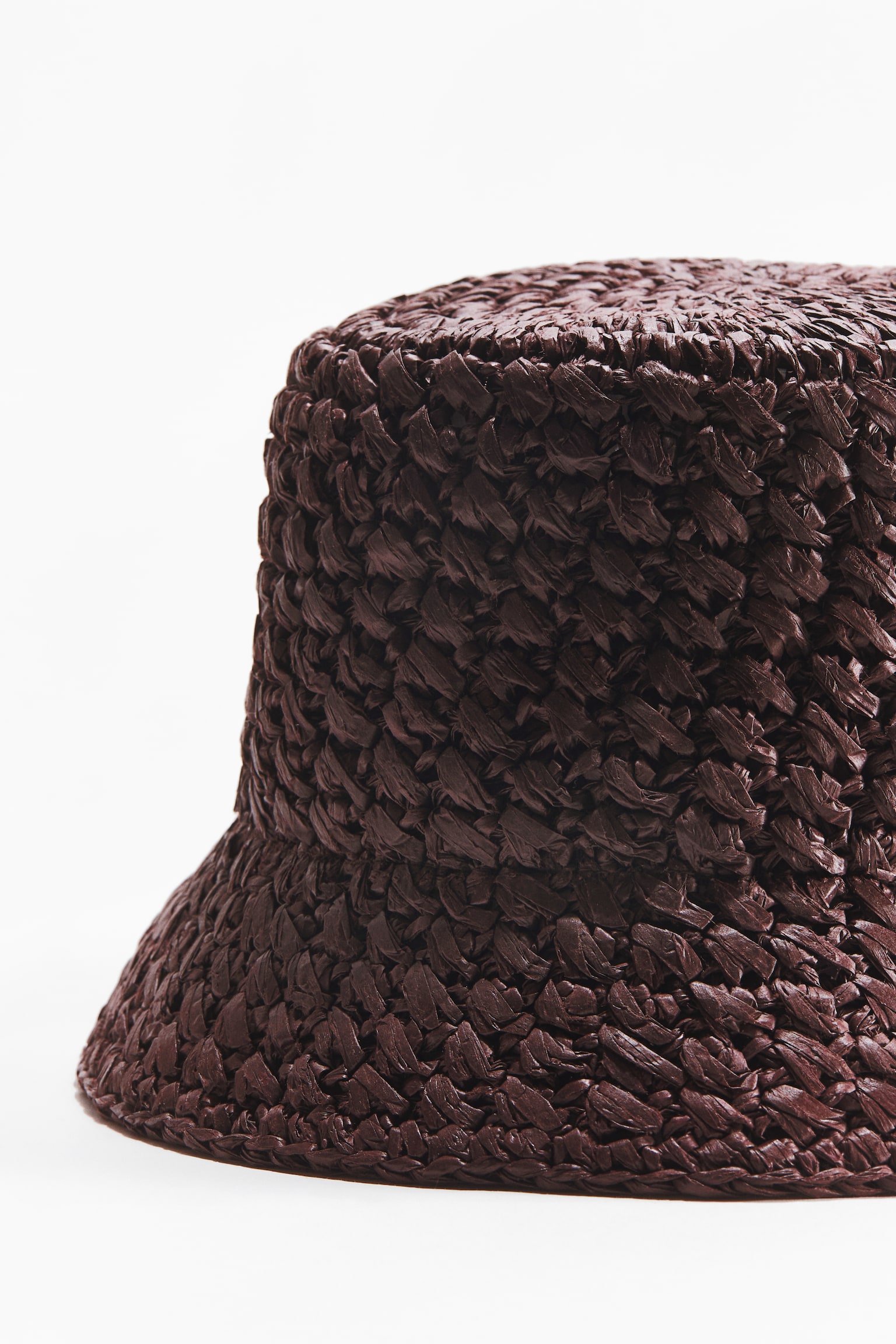Straw bucket hat - Dark brown - 3