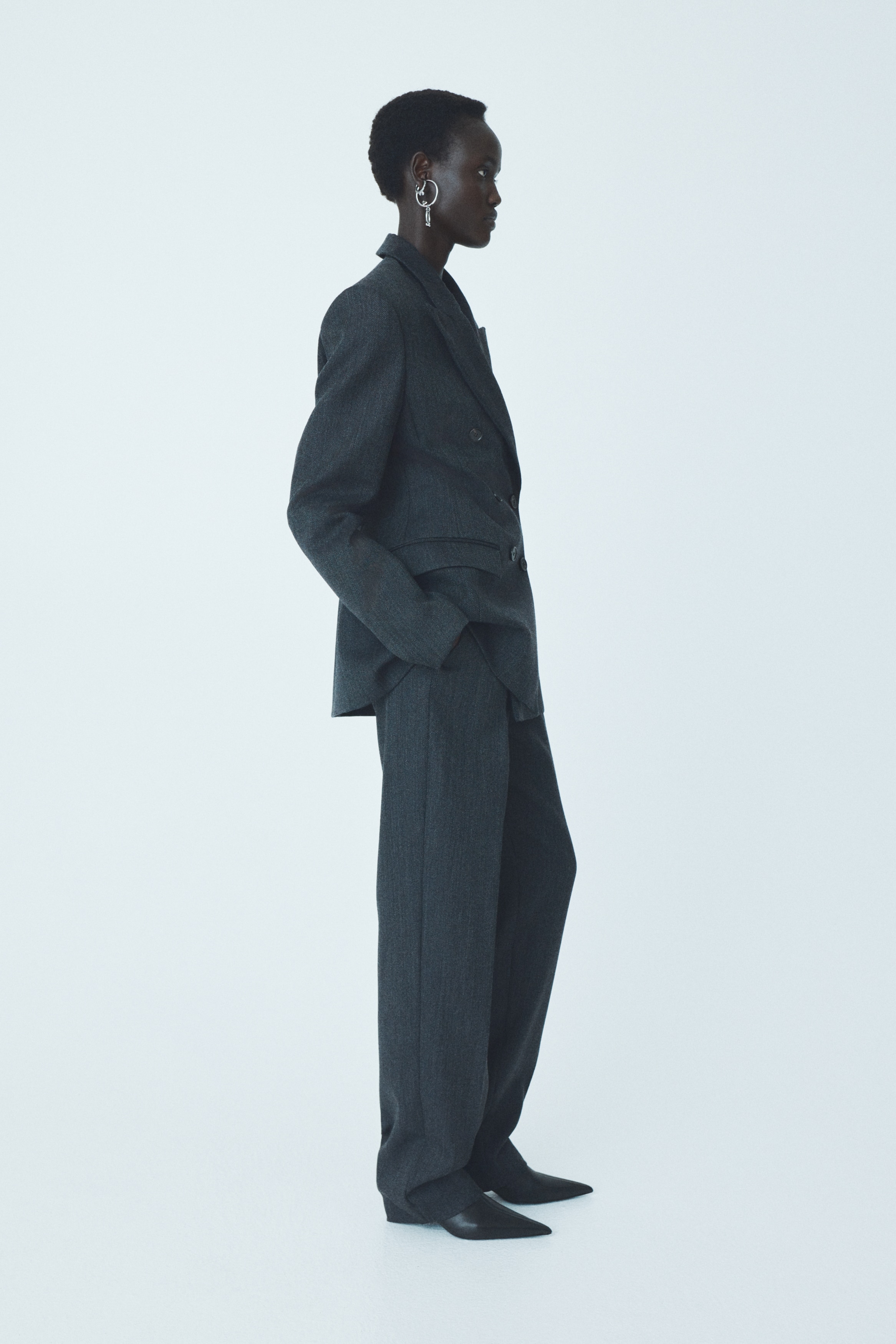 Tailored wool trousers