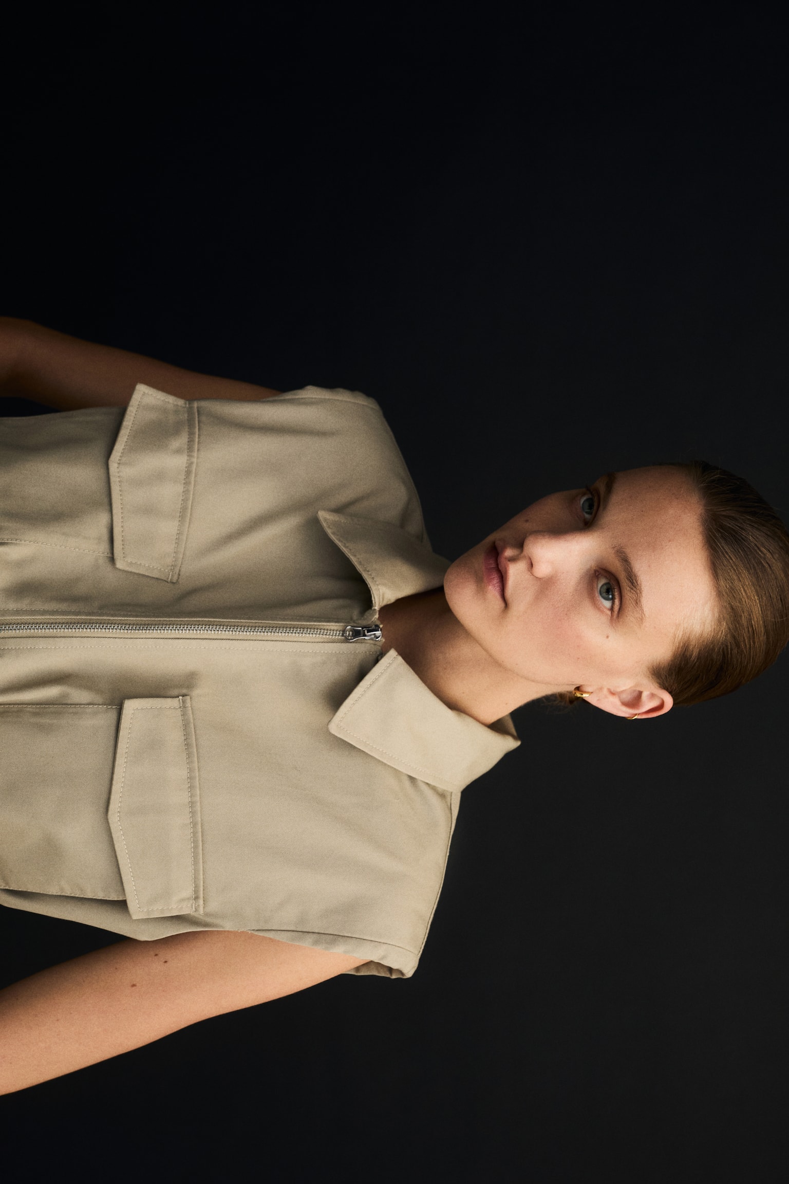 Veste cargo sans manches - Beige - 3
