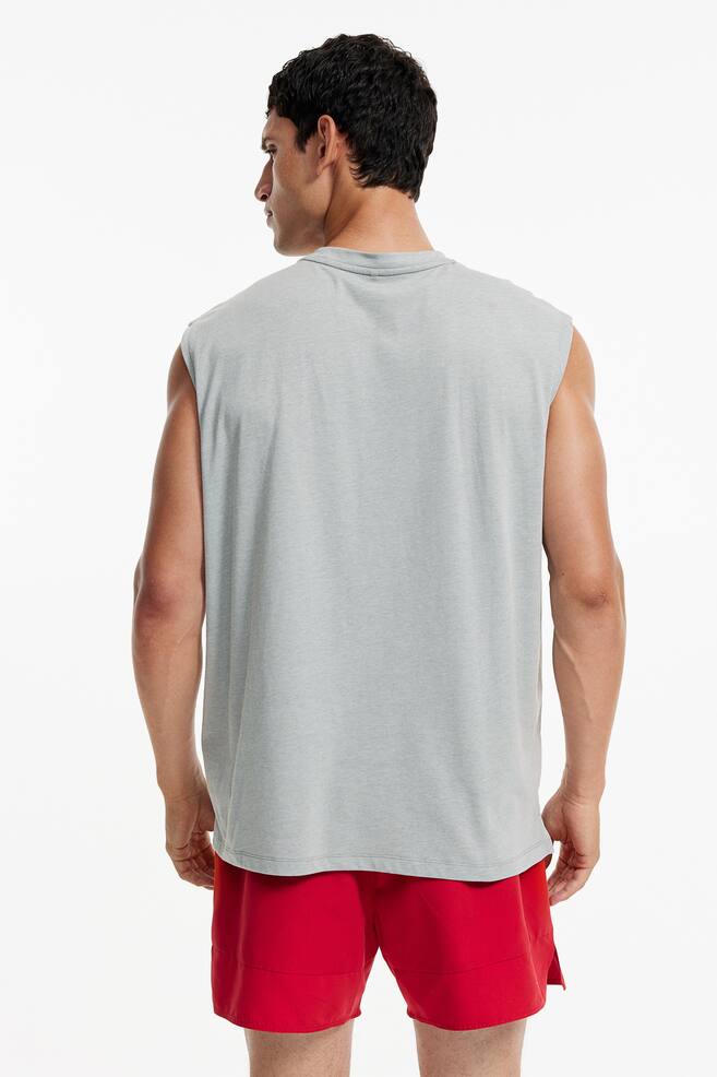 DryMove™ Sports vest top - Light grey marl/Dark grey - 4