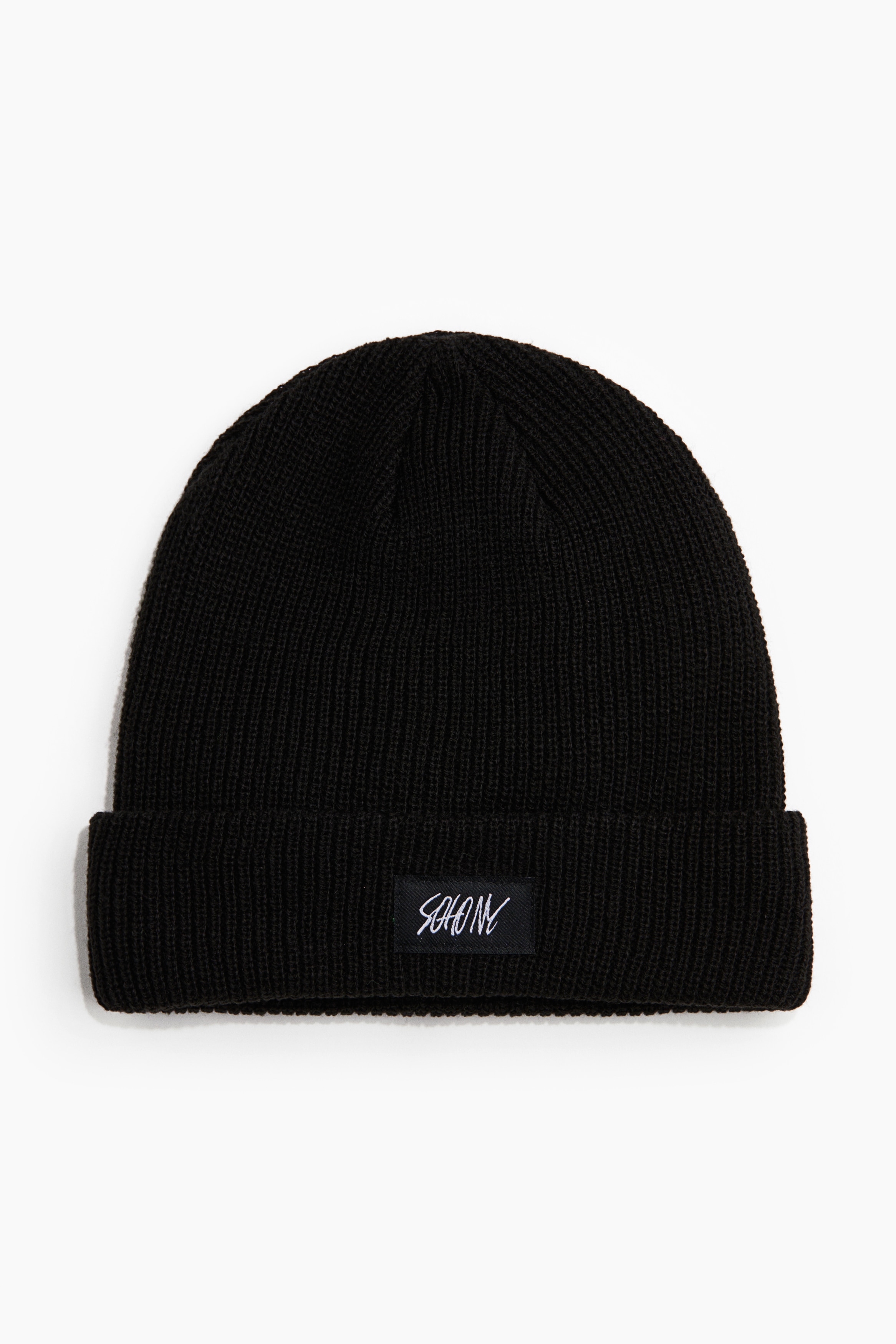 H & M - Rib-knit beanie - ブラック