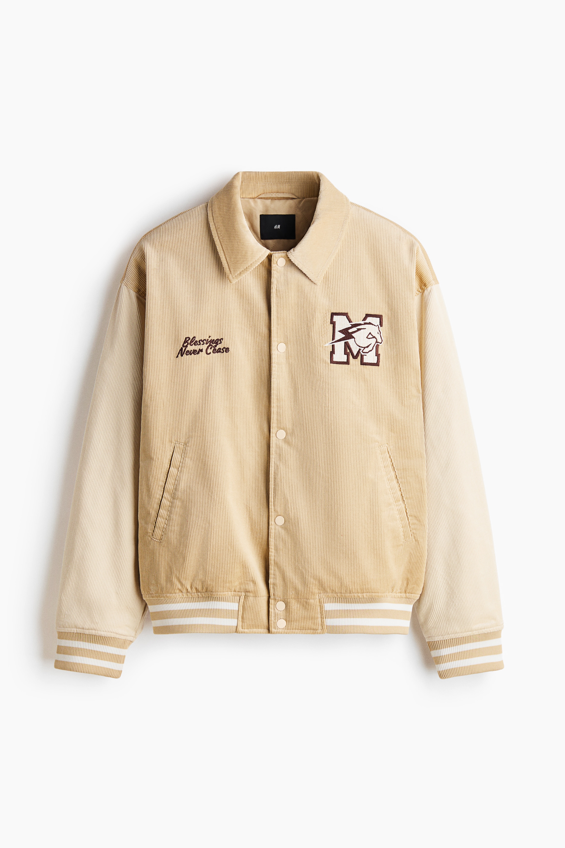 パッデッドスタジャン - ベージュ／Blessings Never Cease/ダークブルー／Blessings