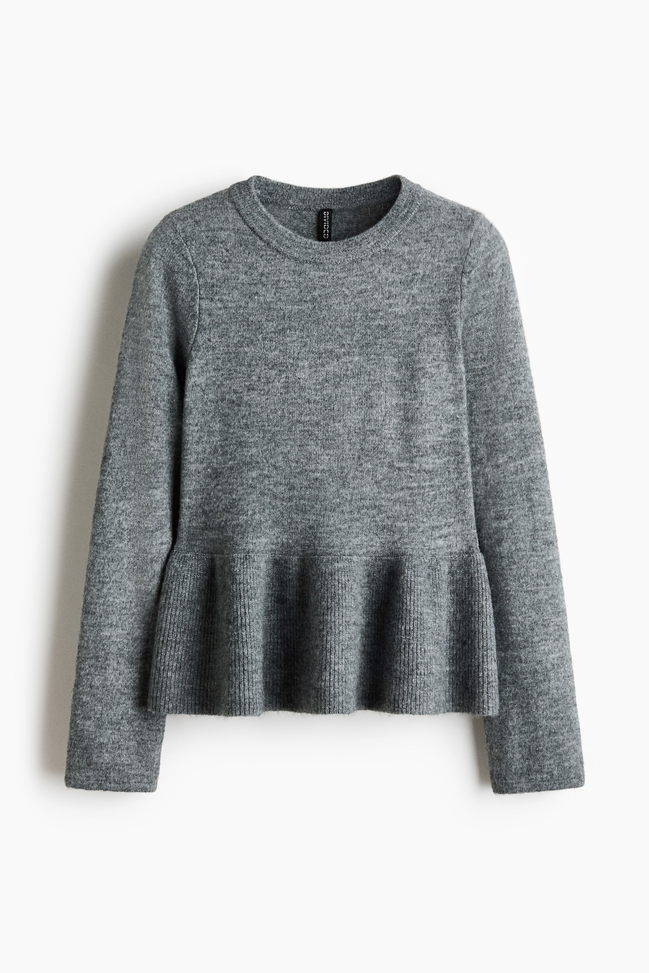 Ampliar la imagen: Peplum jumper - Grey marl - Ladies | H&M MX 4