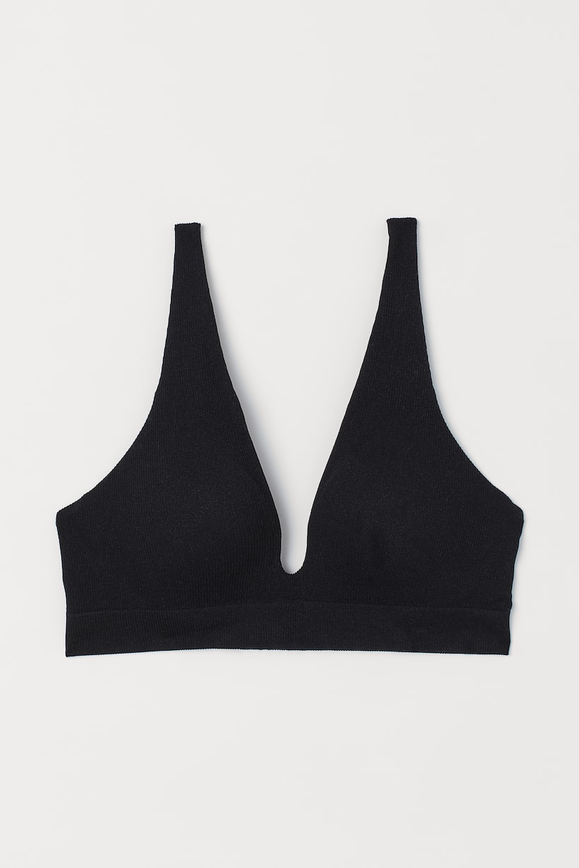 Seamless jersey push-up bra - Short - Black - Ladies | H&M GB