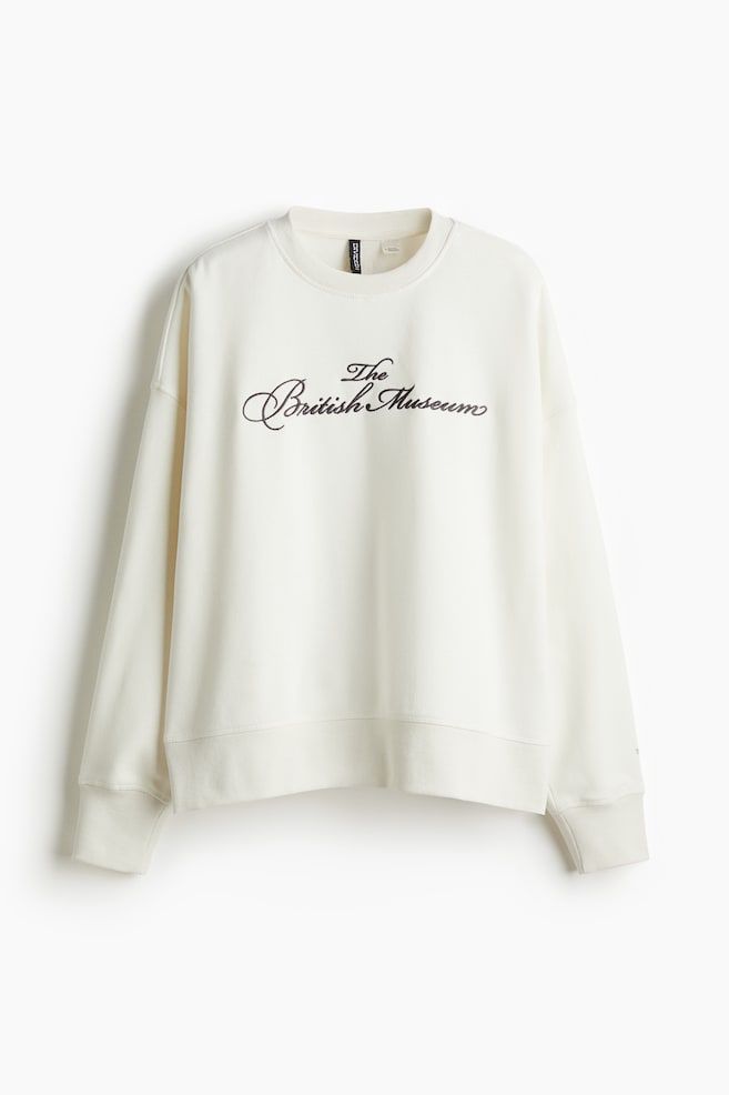 Bluza oversize z nadrukiem - Kremowy/The British Museum/Czerwony/NFL/Zakurzony róż/Hello Kitty - 1