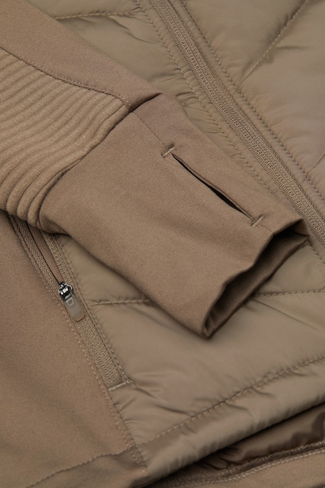 Padded hooded outdoor jacket - Dark beige/Black/Light beige/Beige/dc - 3