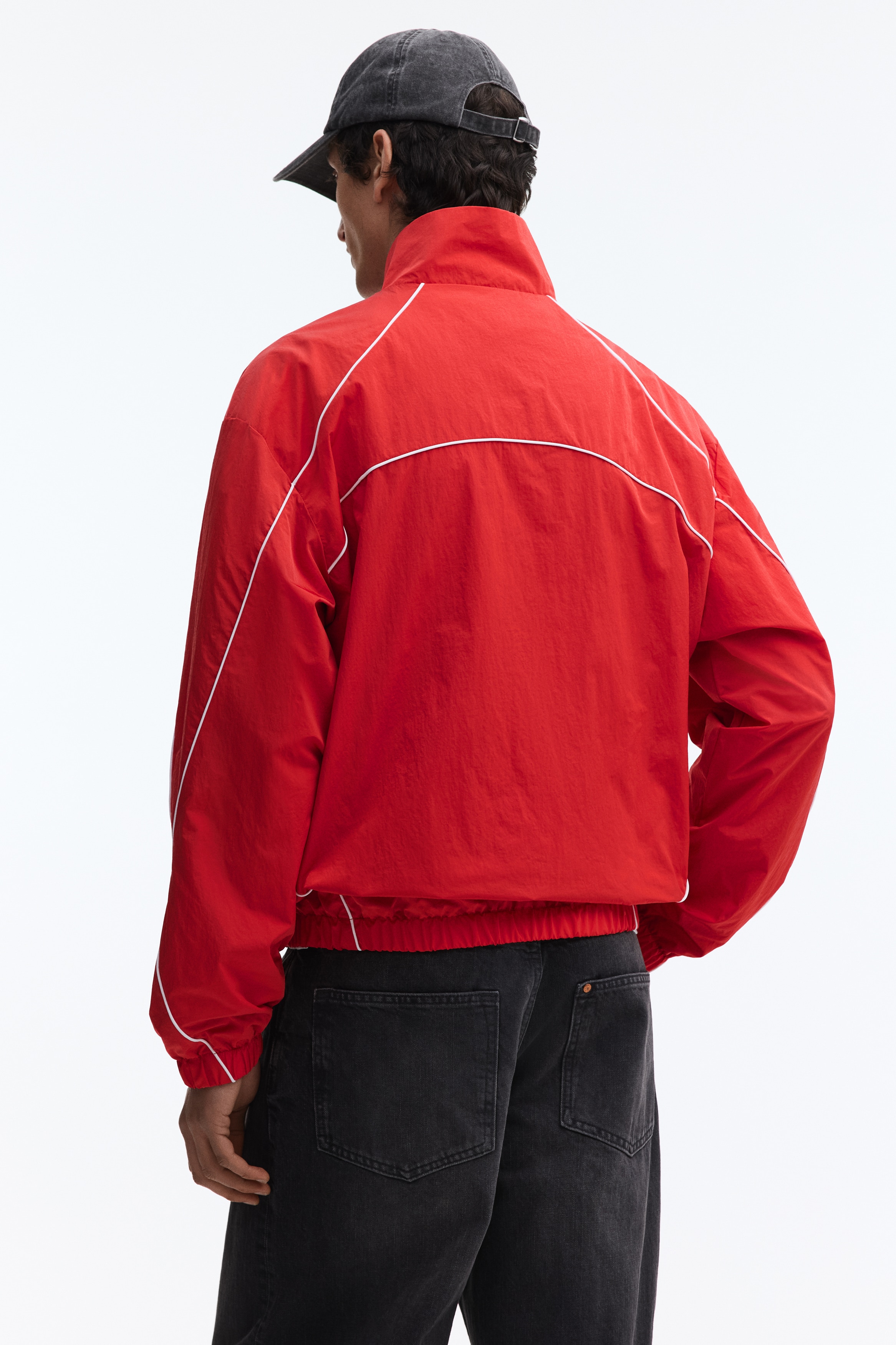 Men's Red Color-Block Track Jacket | H&M US
