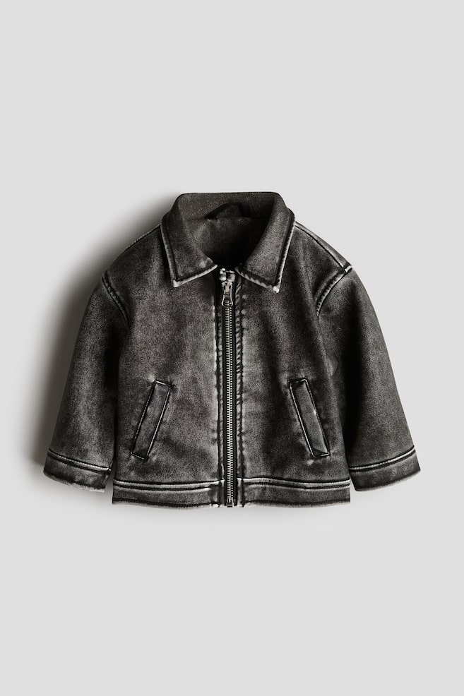 Coated jacket - Dark grey - 1