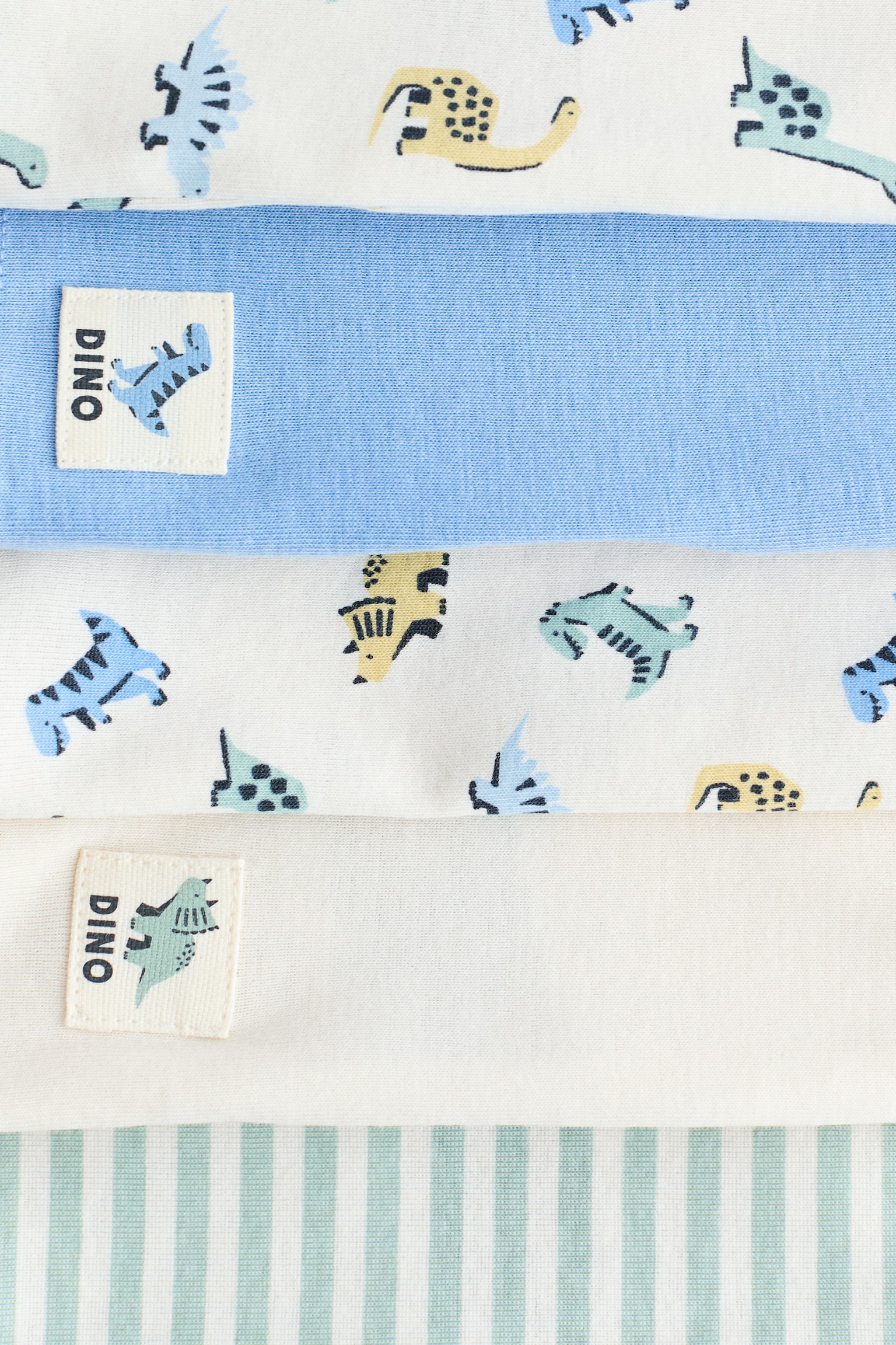 5-pack vest tops - Cream/Dinosaurs - 2
