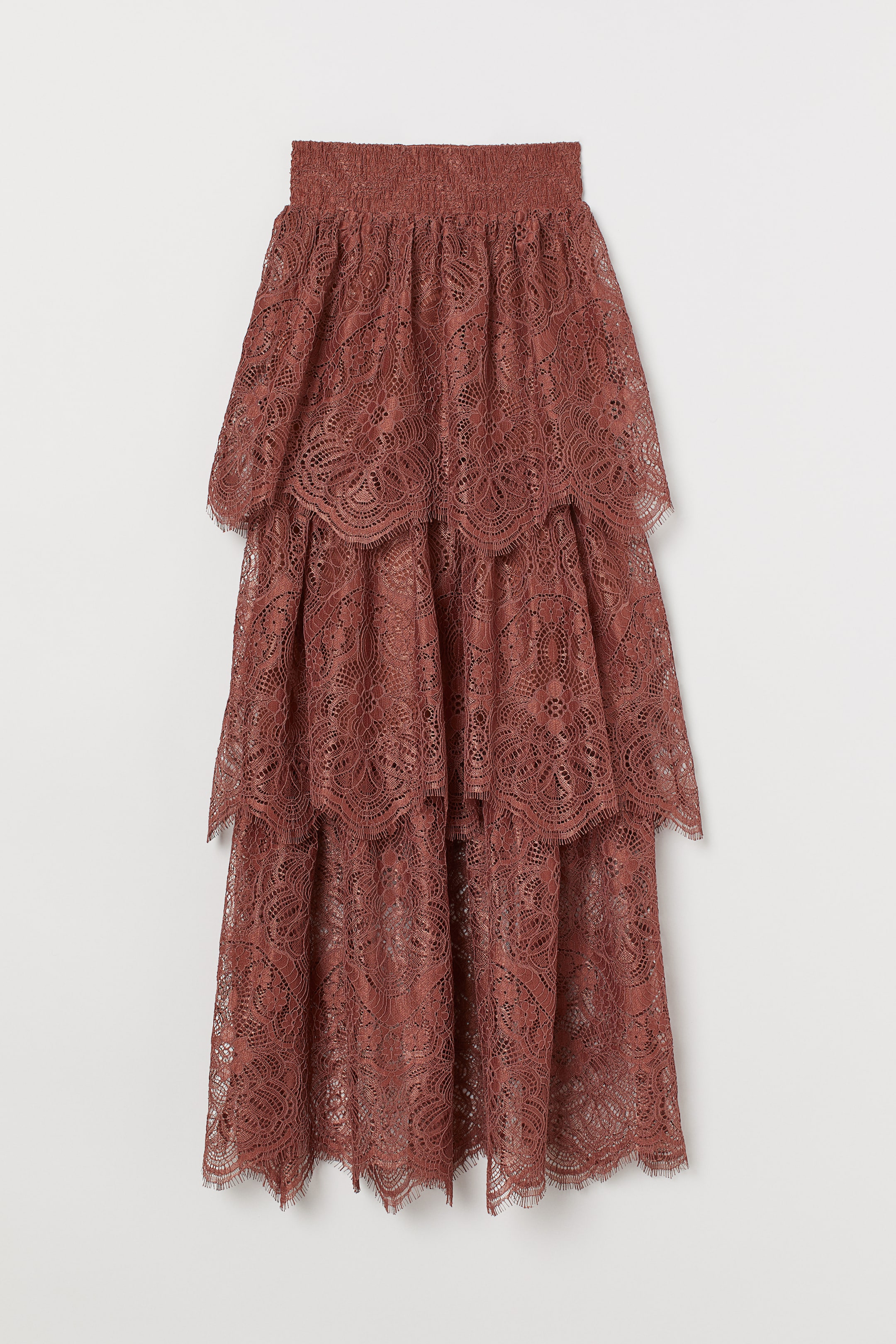 查看大圖: 蕾絲裙 - 鏽褐色 - Ladies | H&M 1