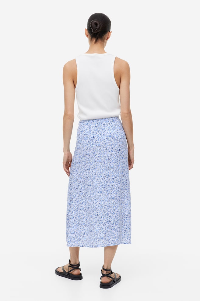 Crêpe skirt - White/Blue floral/Cream/Brown patterned/Light blue/Floral/Beige/Snakeskin-patterned - 6