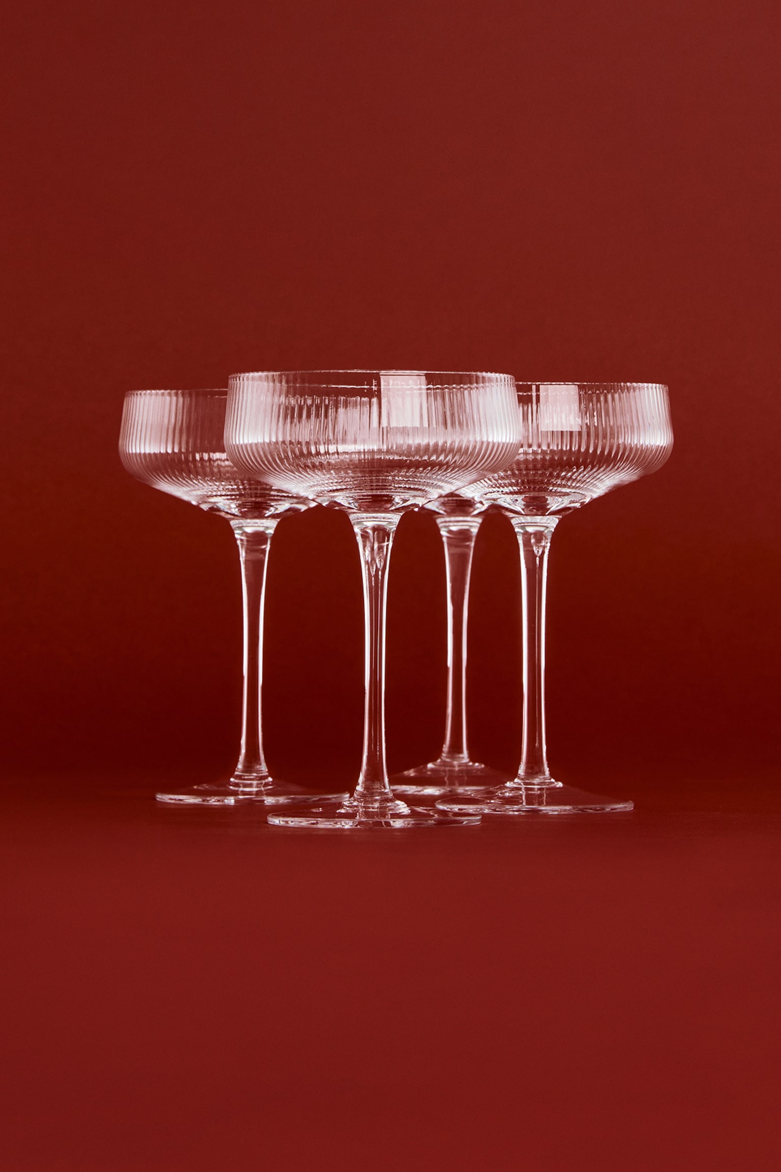 4-pack fluted coupe glasses - Verre transparent - 1