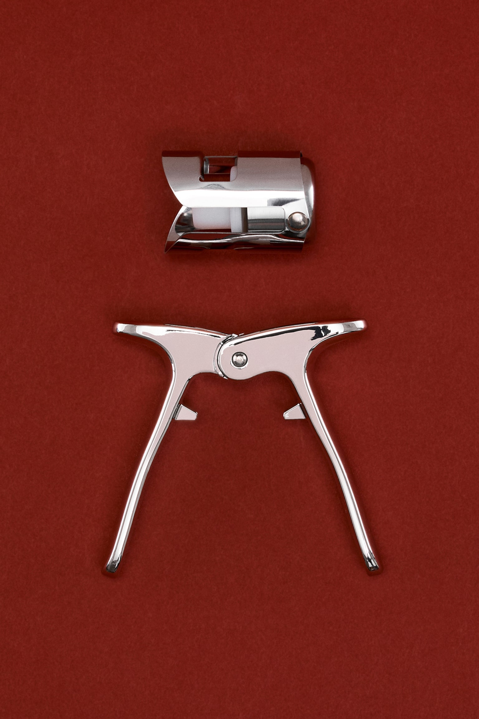 Kit d'ustensiles à champagne 2 pièces - Beige clair - 1