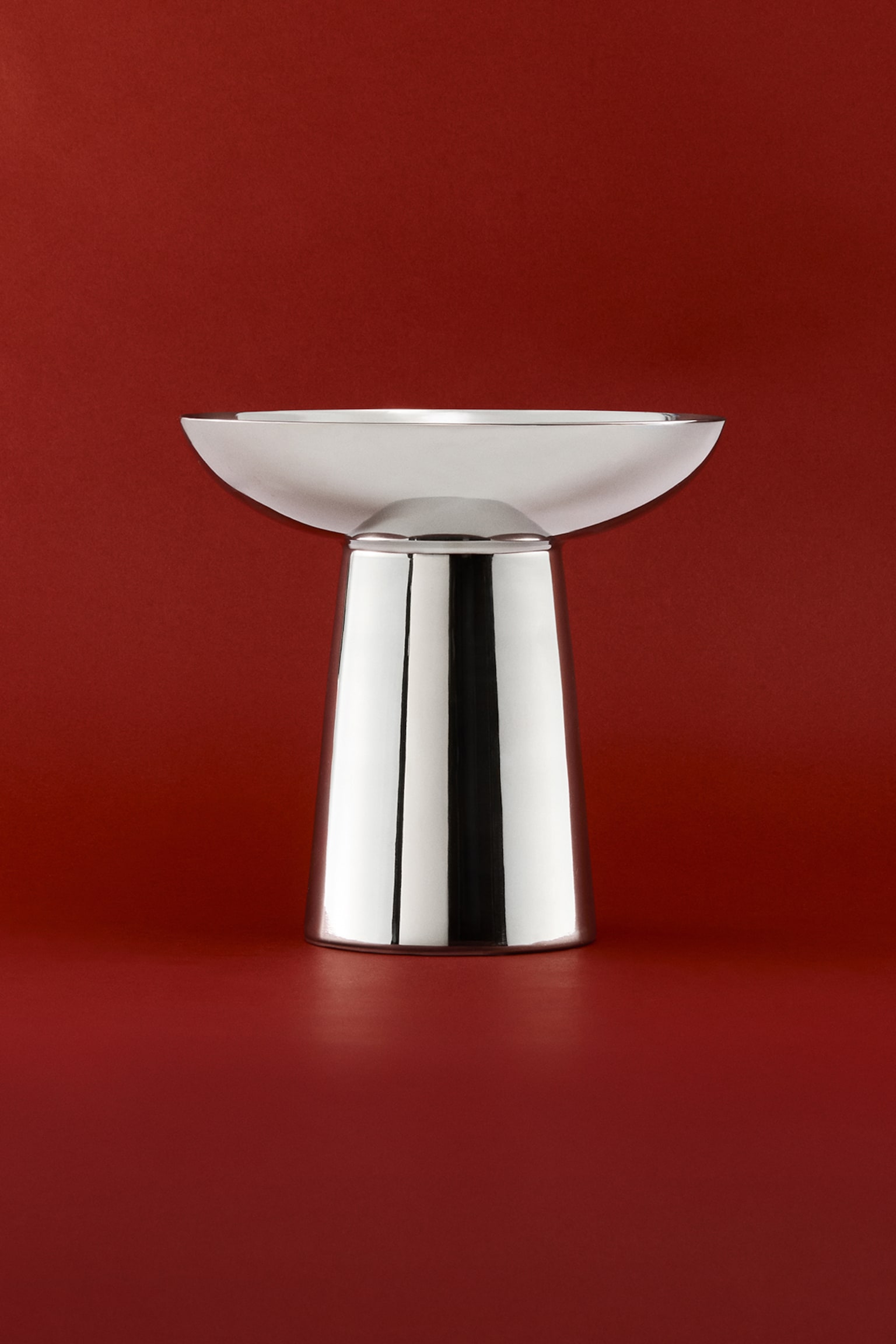 Grosse Metallvase - Silberfarben