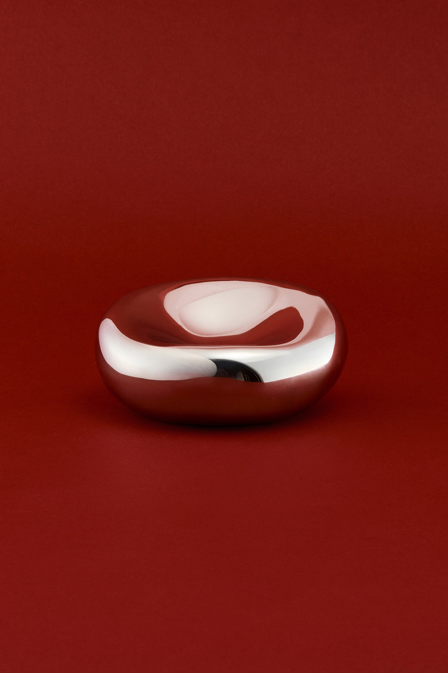 Coupelle asymétrique - Argenté/Crème