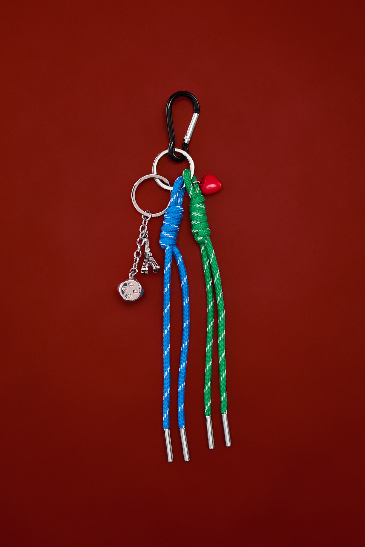 Bag charm - Green/Blue/Black/White - 1