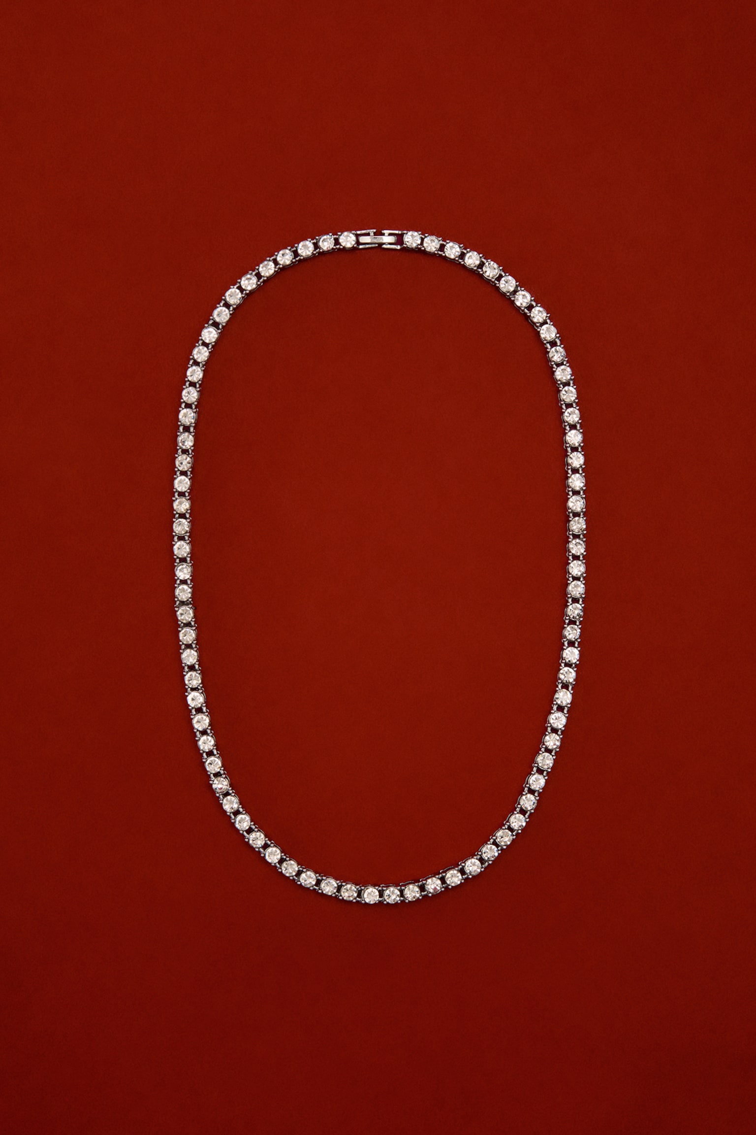 Collier à strass - Argenté - 1