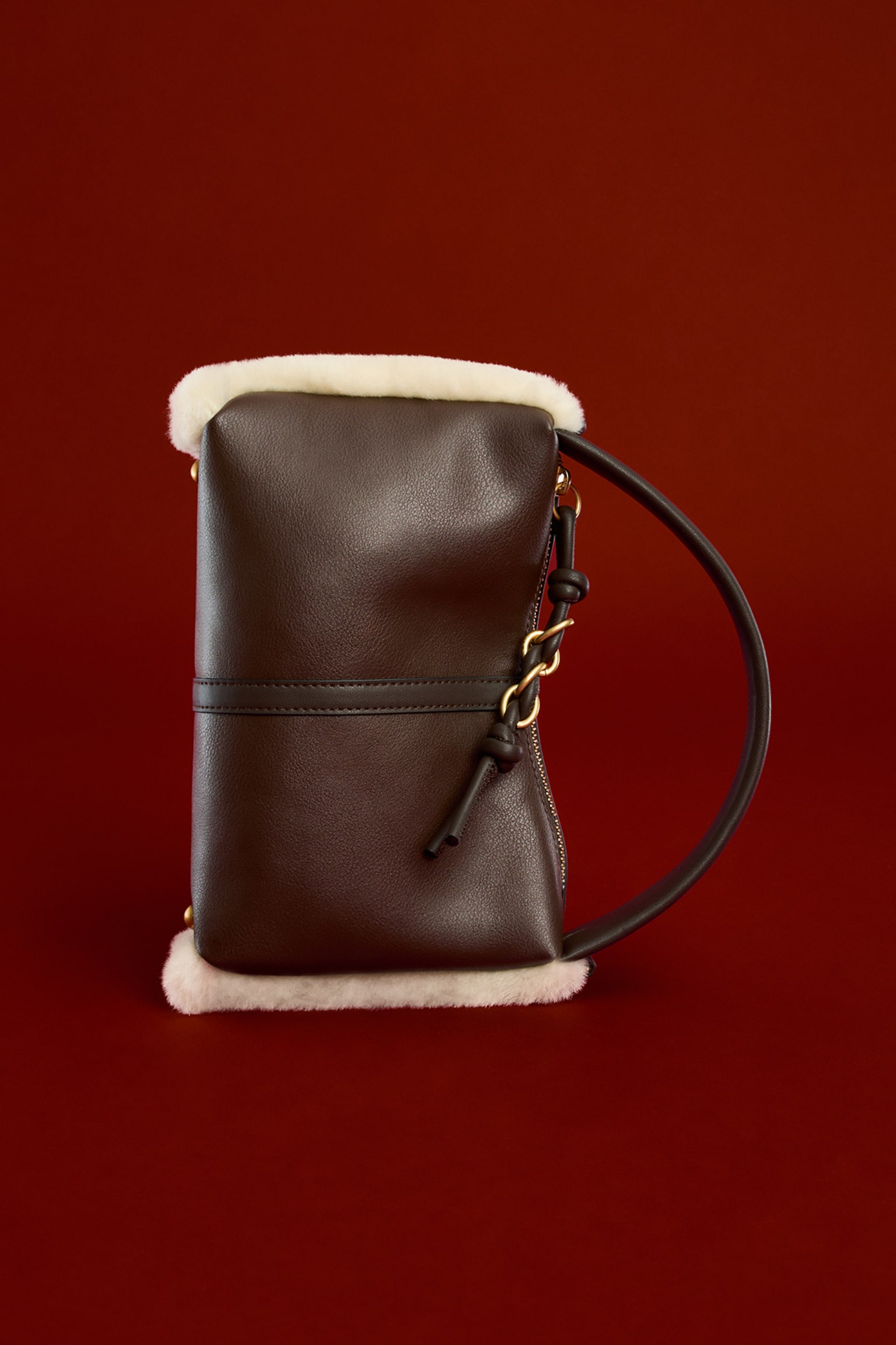 Чанта с дълга дръжка - Тъмнокафяв/Светлокафяв/Кафяв - 1