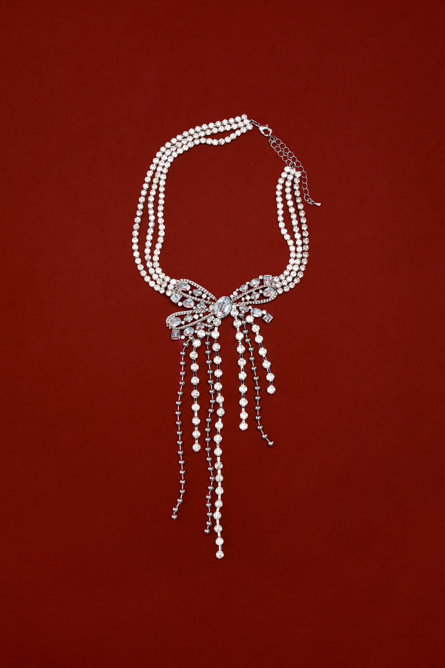 Collier à strass - Argenté