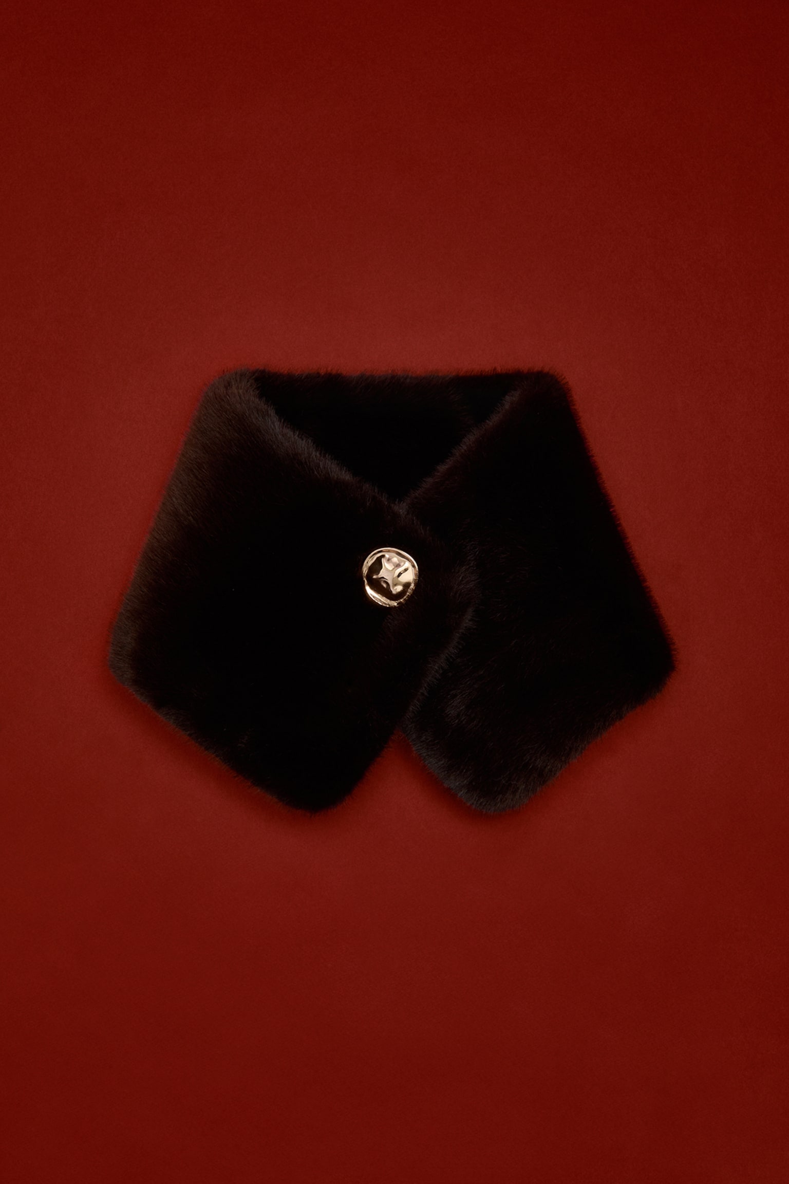 Шал с копче - Тъмнокафяв/Светлобежов