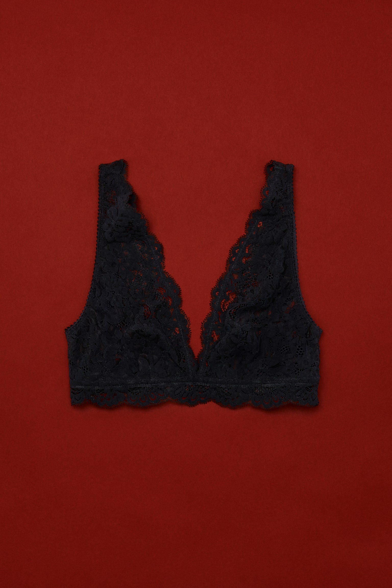 Bralette en dentelle - Noir/Beige pâle - 1