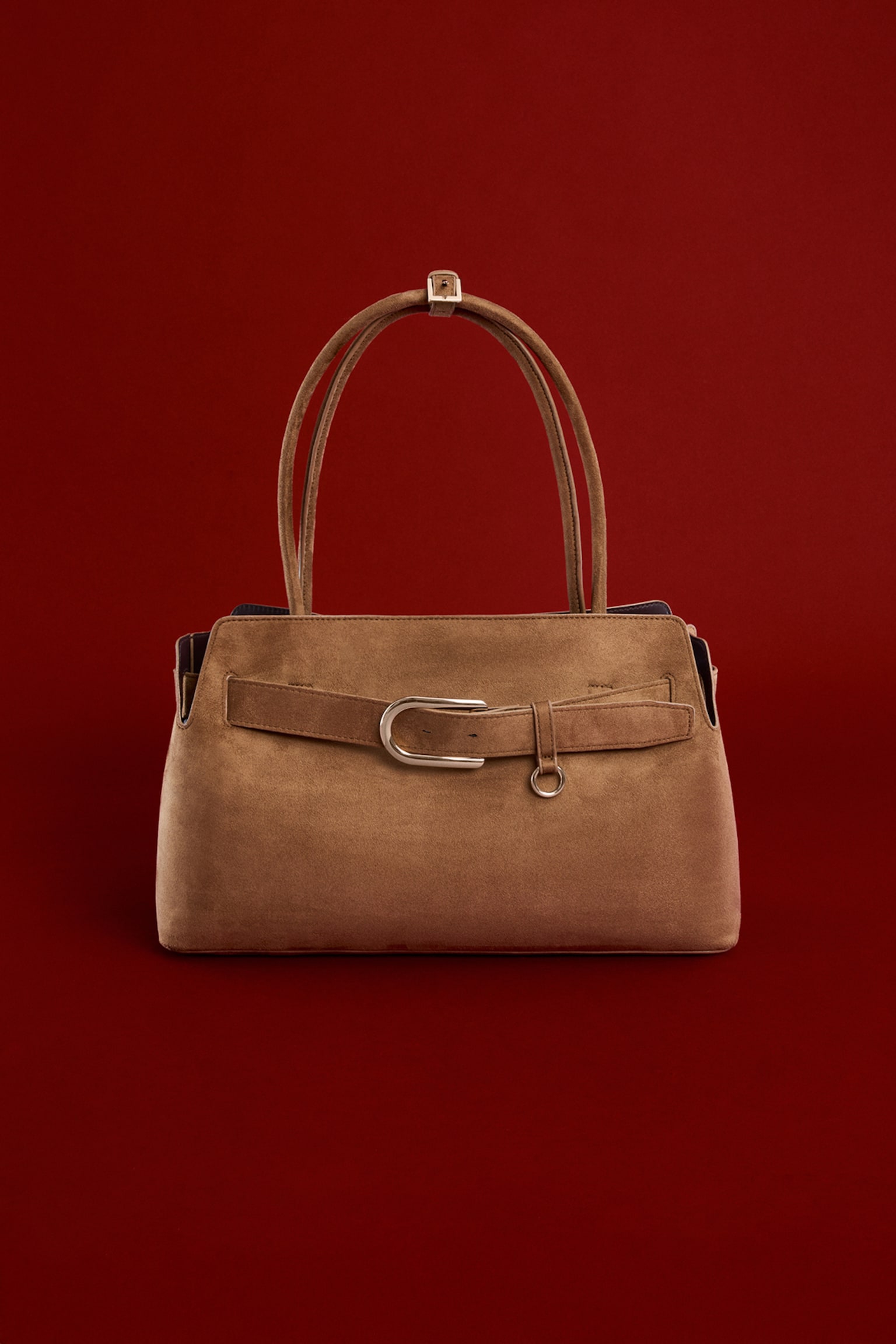 Tote bag avec bride décorative - Marron/Marron foncé