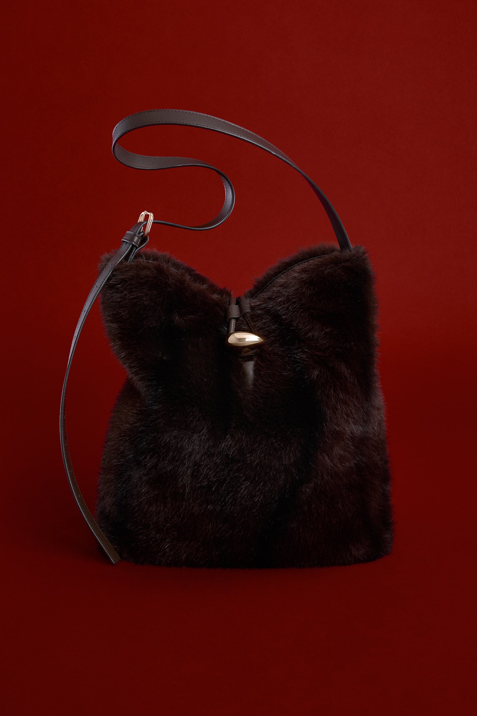 Bucket bag - Dark brown/Dark beige/Brown/Black