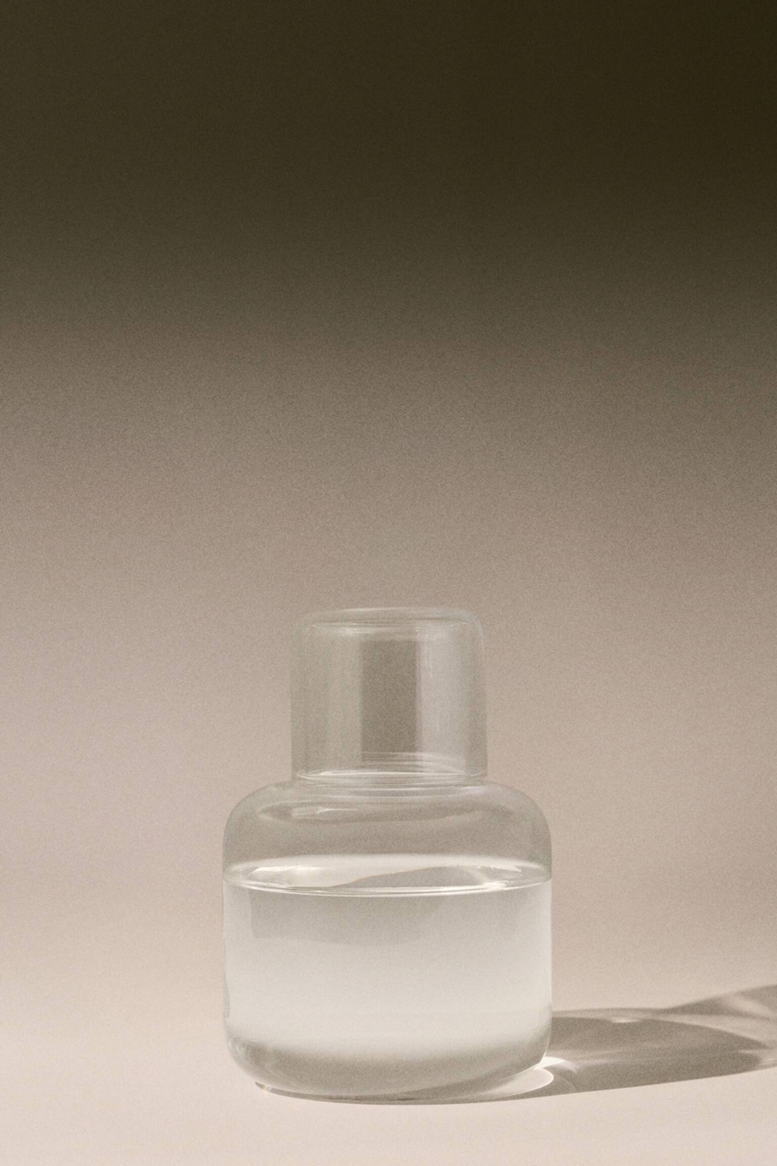 Carafe et verre de chevet - Transparent/Rose clair - 1