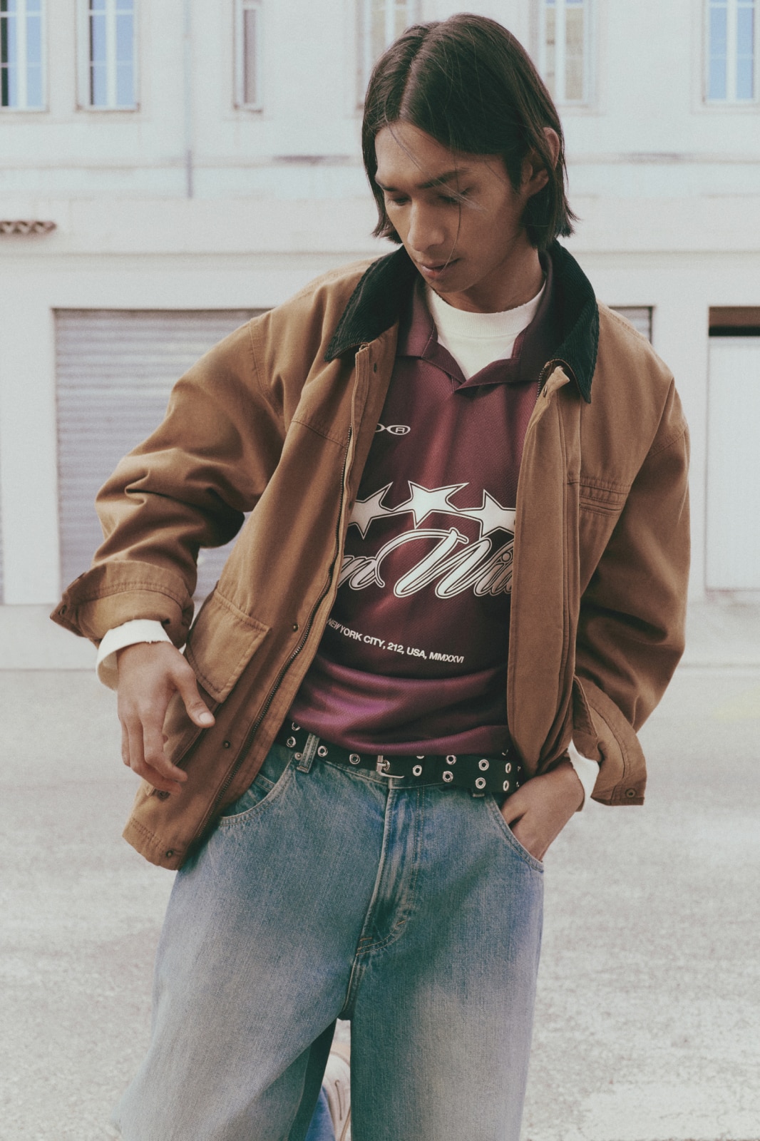  レギュラーフィットキャンバスジャケット h&m レギュラーフィットキャンバスジャケット