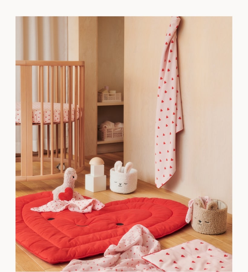Couverture bébé coton flamand rose -plaid bébé/enfant fille